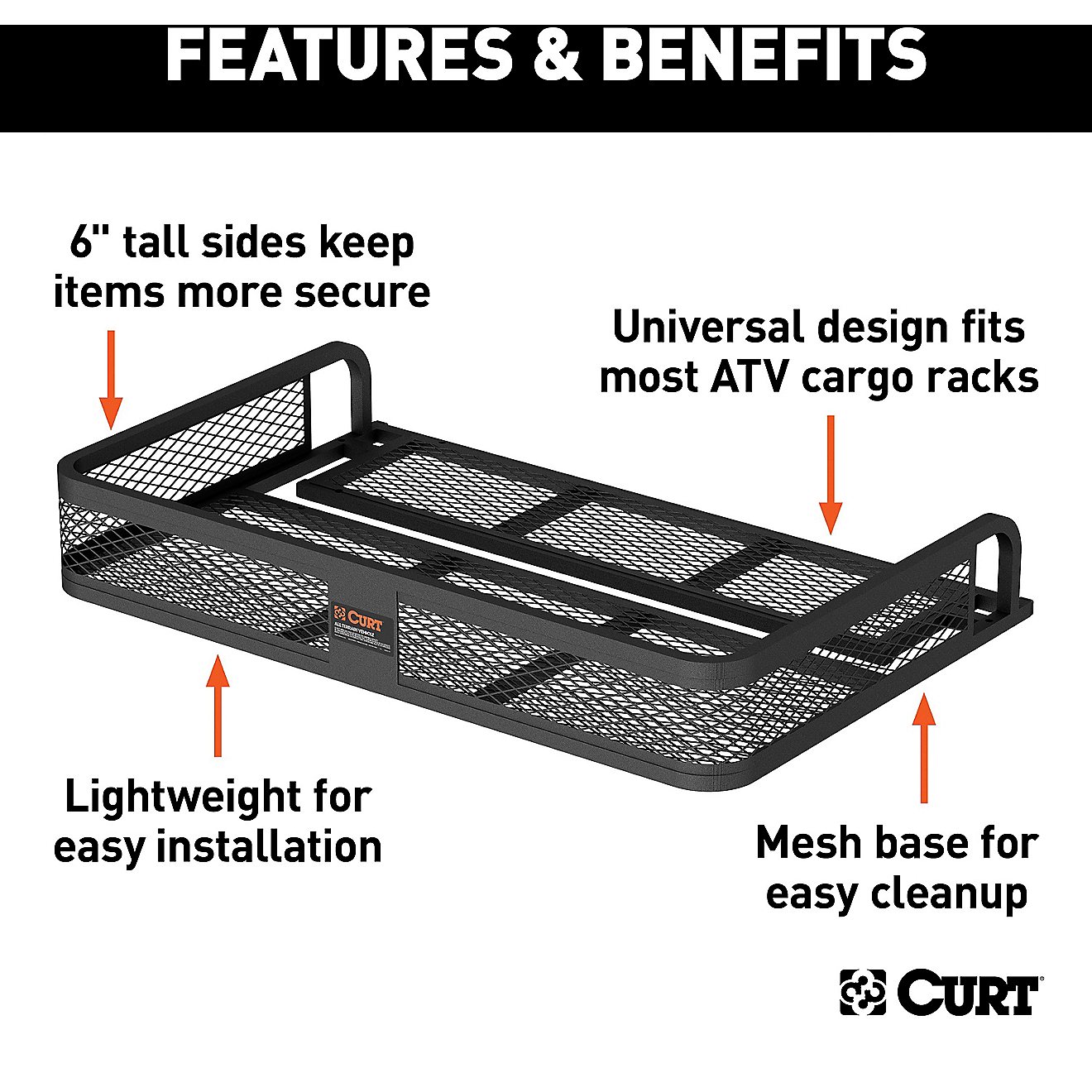 CURT 41 in x 26 in Universal ATV Cargo Carrier                                                                                   - view number 4