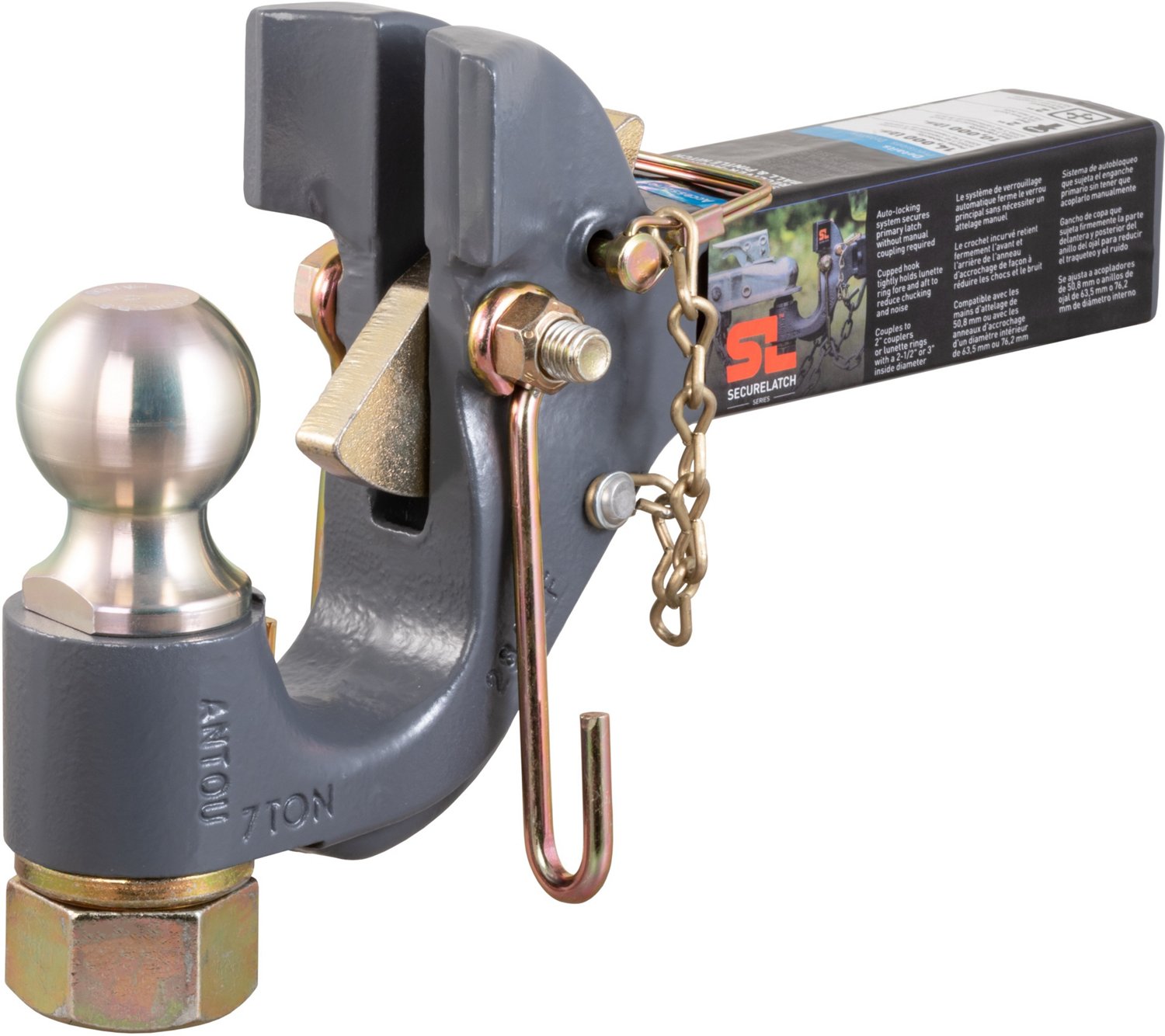 CURT SecureLatch Receiver-Mount 2 in Ball and Pintle Hitch | Academy