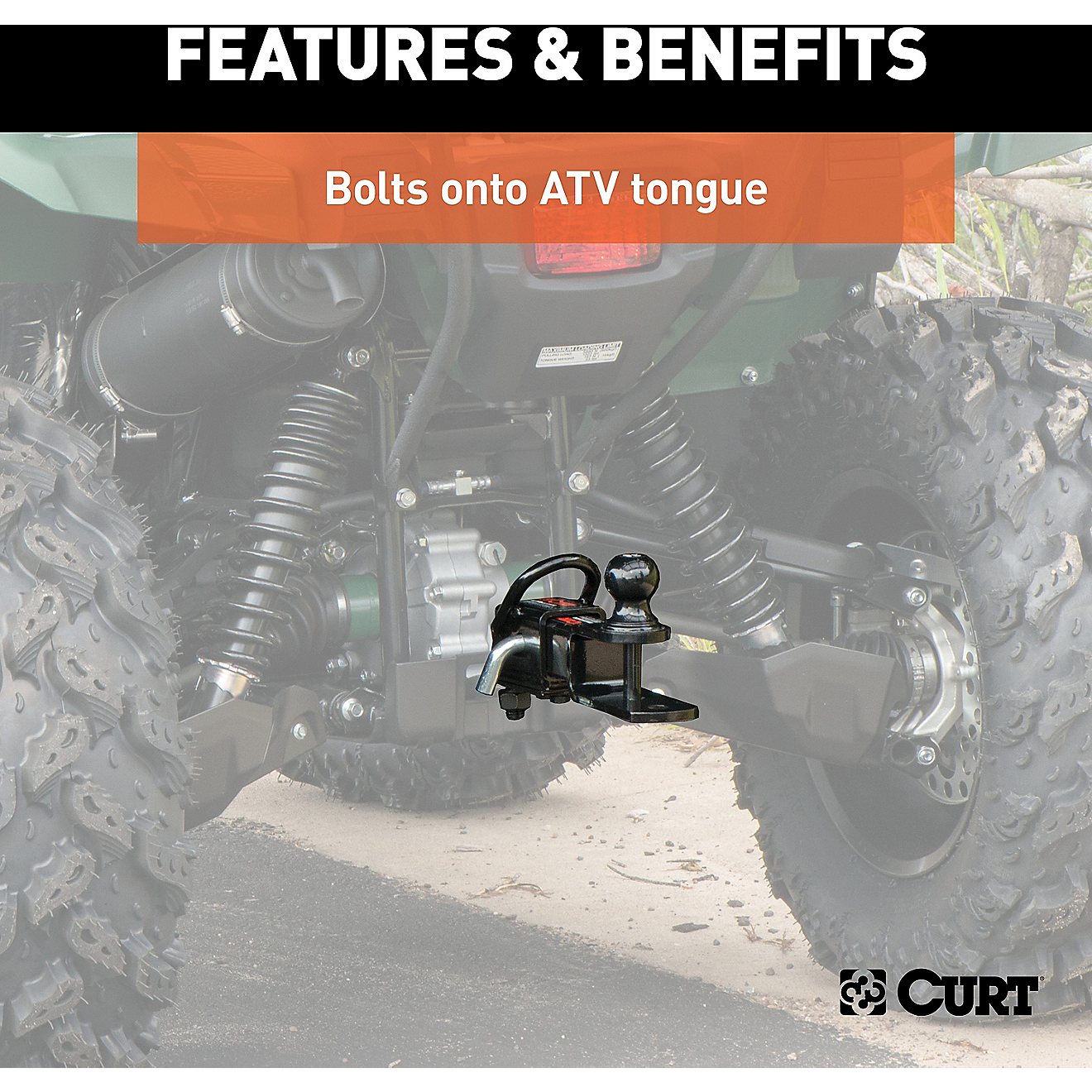 CURT ATV Towing Starter Kit with 2 in Shank and 2 in Trailer Ball                                                                - view number 5