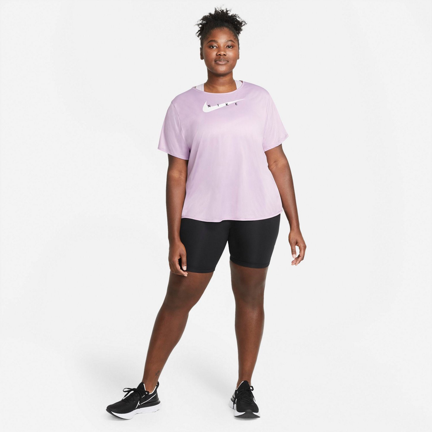 Nike Women's Swoosh Run Plus Size Short Sleeve Top Academy