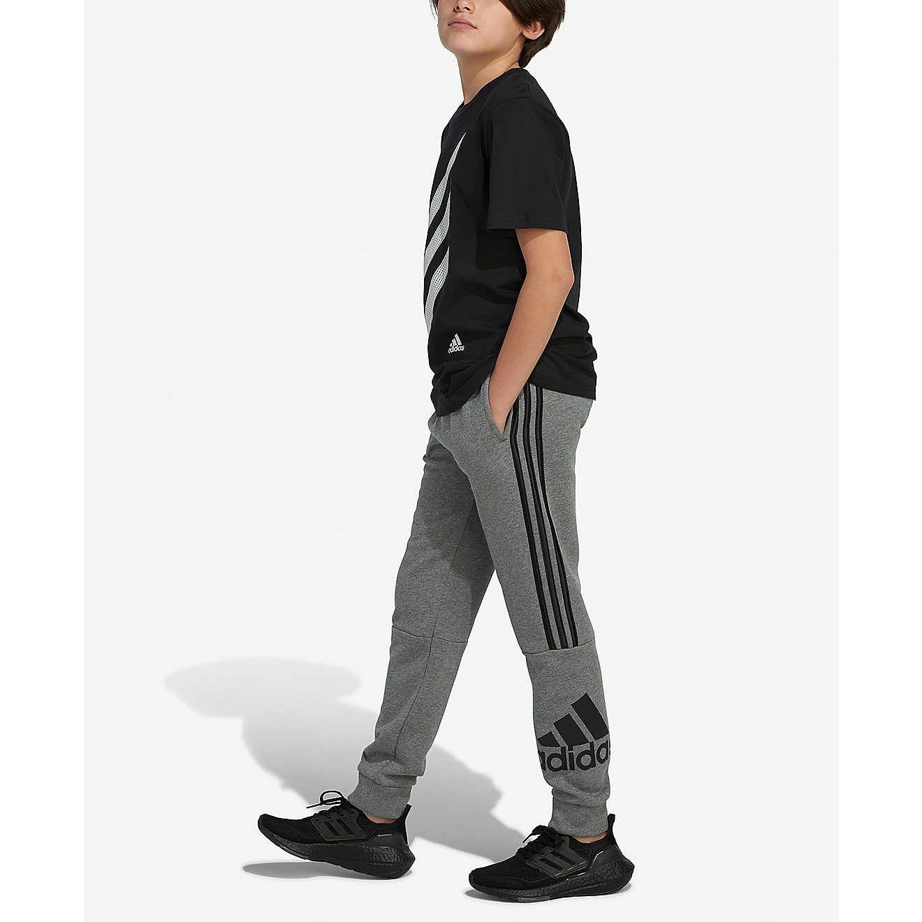 adidas Boys' Core 3-Stripes Joggers                                                                                              - view number 3