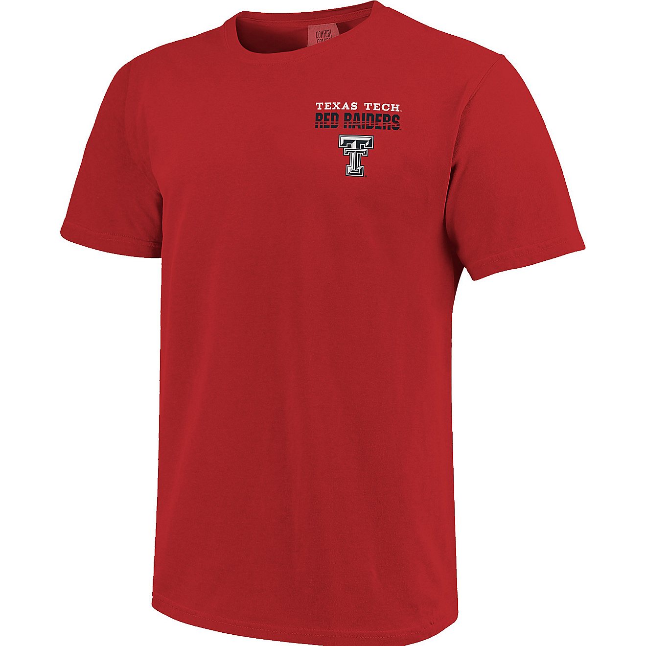 Image One Men's Texas Tech University Comfort Color Retro Poster and Stadium Short Sleeve T-shirt                                - view number 2