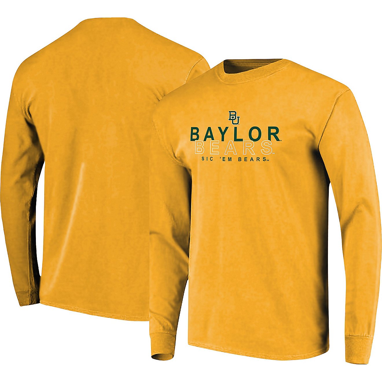 Image One Men's Baylor University Overtype Logo Long Sleeve T-shirt                                                              - view number 3