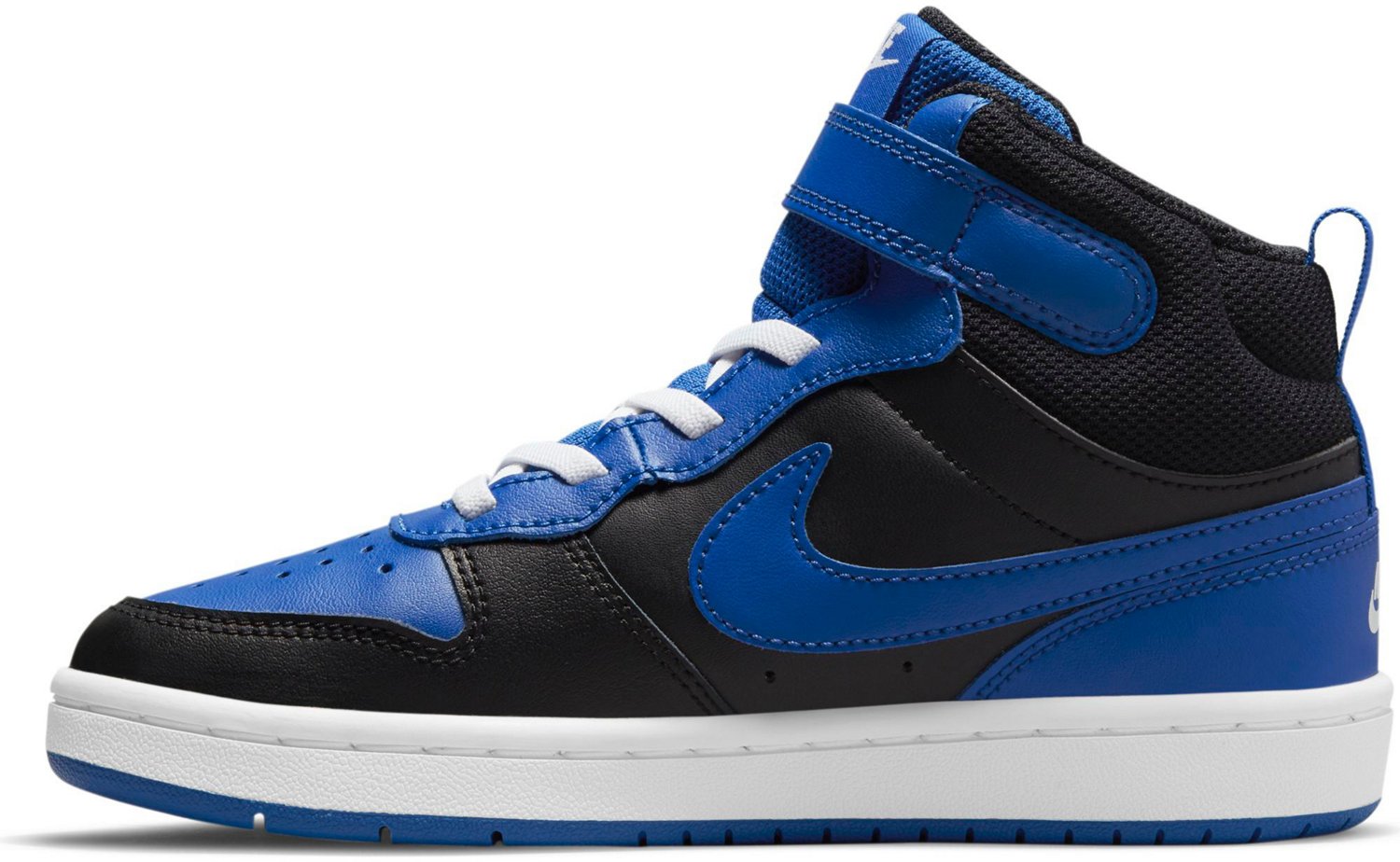 blue and white youth basketball shoes