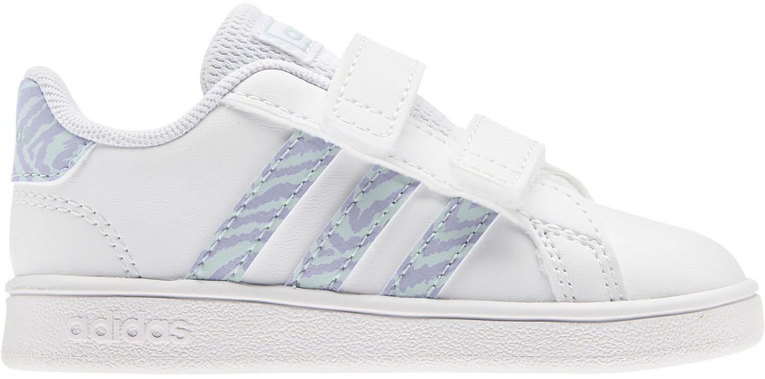 adidas Toddler Girls' Grand Court Zebra Tennis Shoes Academy