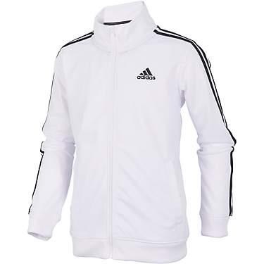 adidas Boys' Extended Sizing Zip-Front Iconic Tricot Jacket                                                                     