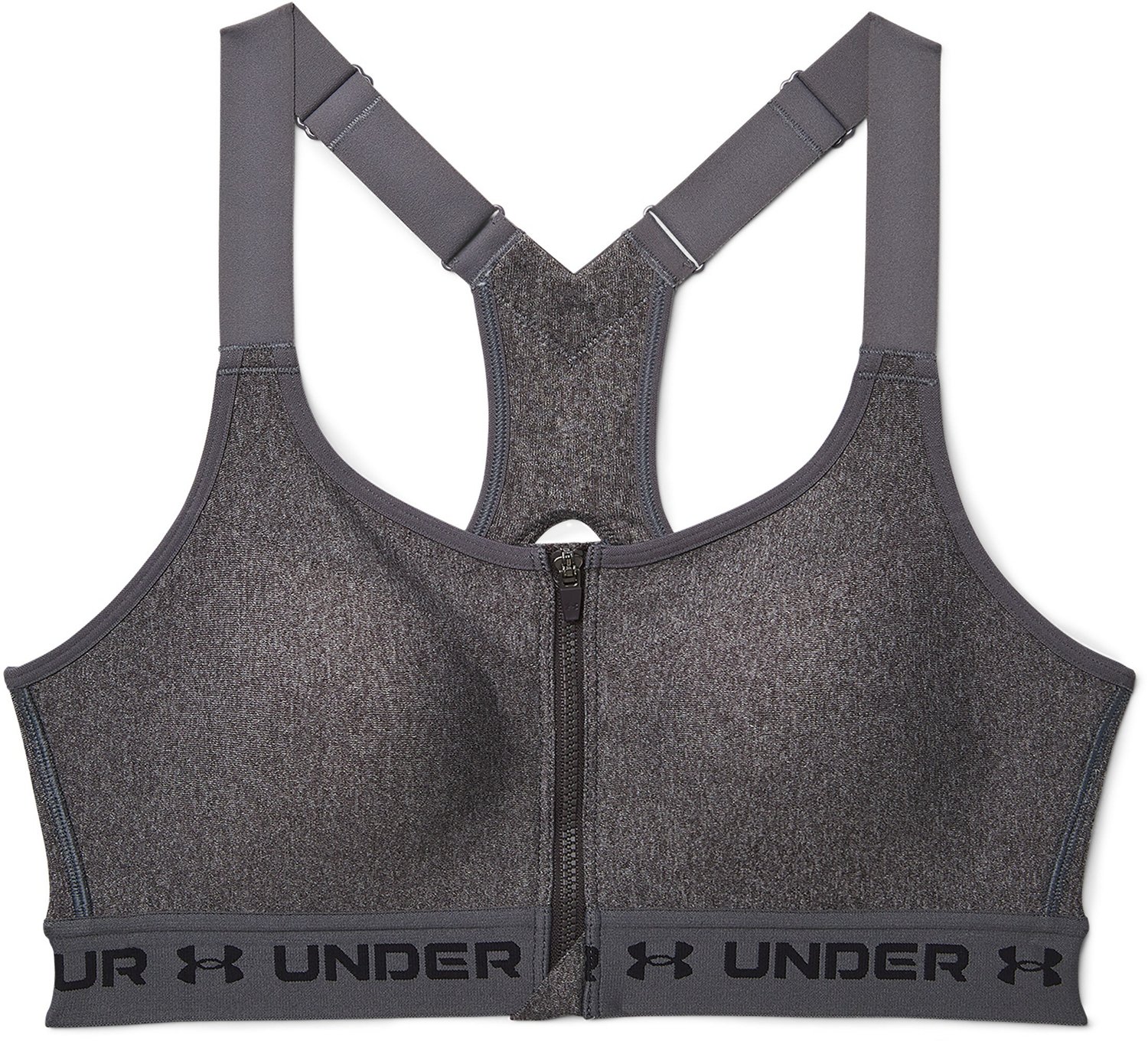 Under Armour Women's Armour High Crossback Zip Heather Sports Bra | Academy