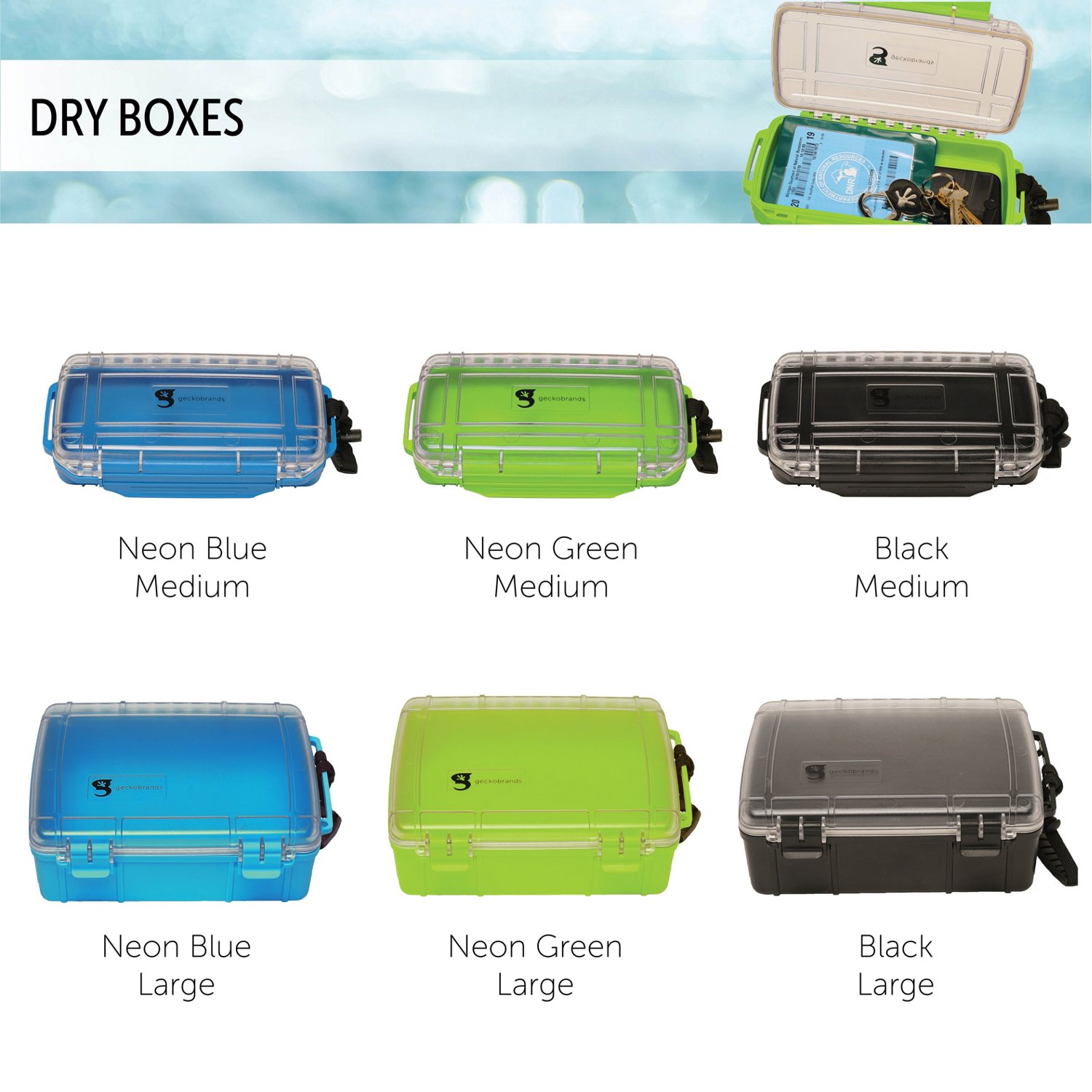 geckobrands Large Waterproof Dry Box Academy