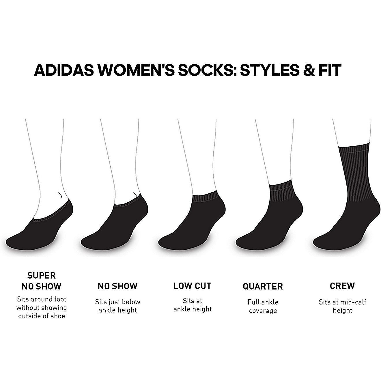 adidas Women's Cushioned II No Show Socks 3 Pack                                                                                 - view number 5