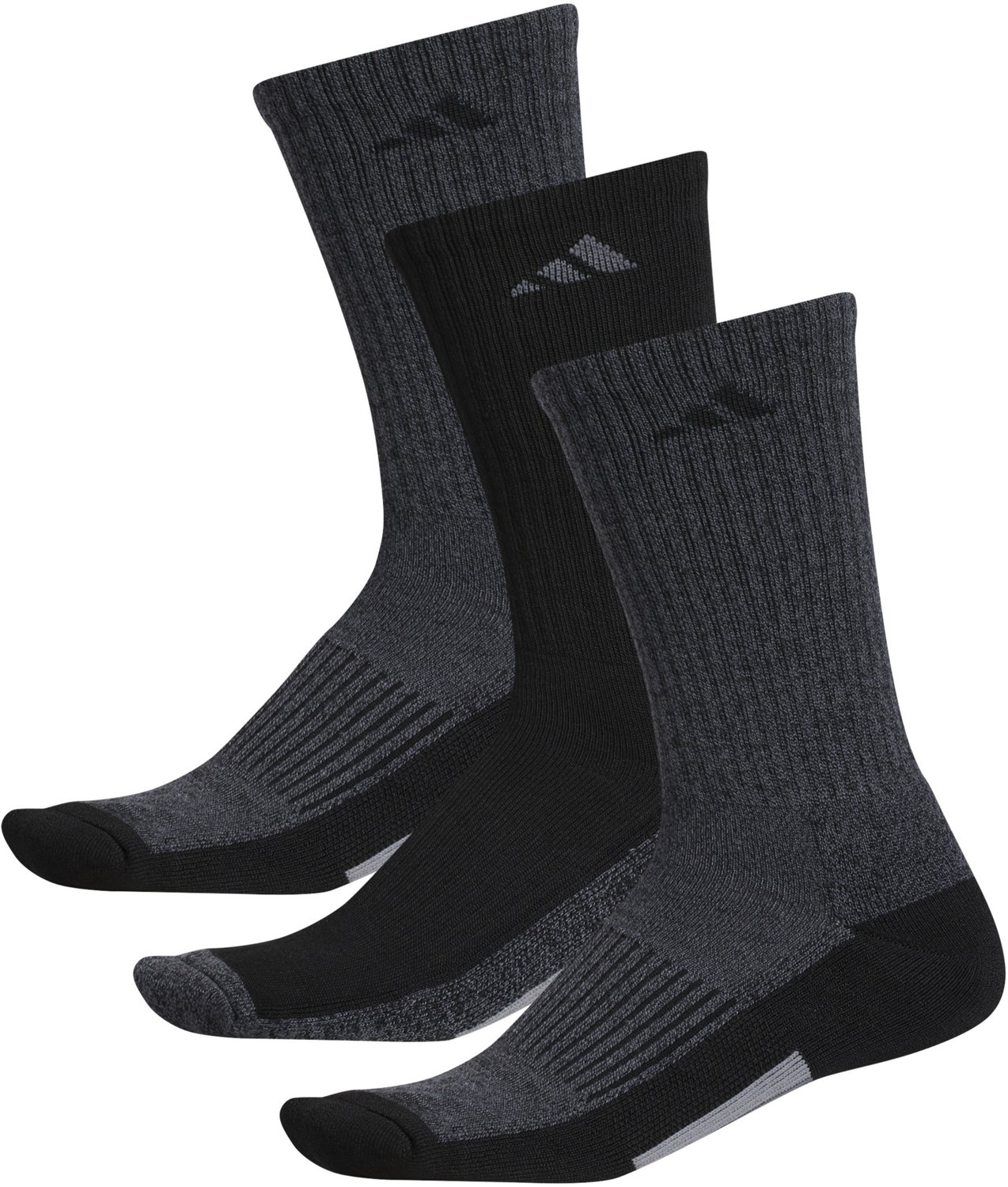 adidas Men’s Cushioned Climalite X Crew Socks 3 Pack Academy