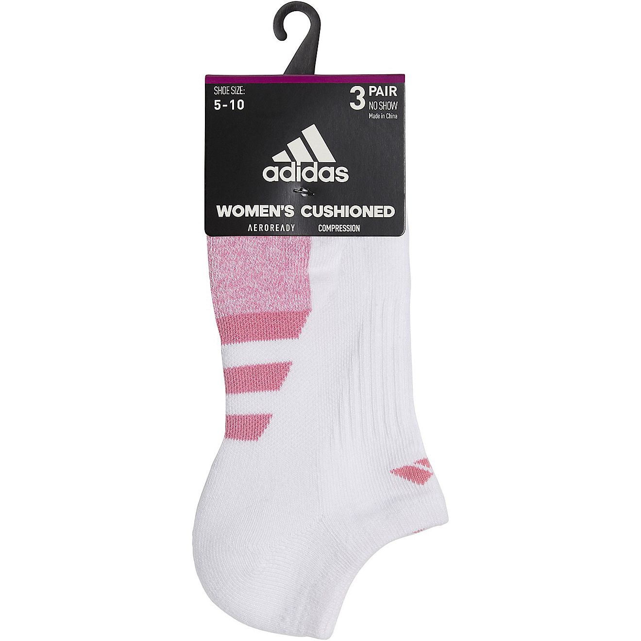 adidas Women's Cushioned II No Show Socks 3 Pack                                                                                 - view number 7