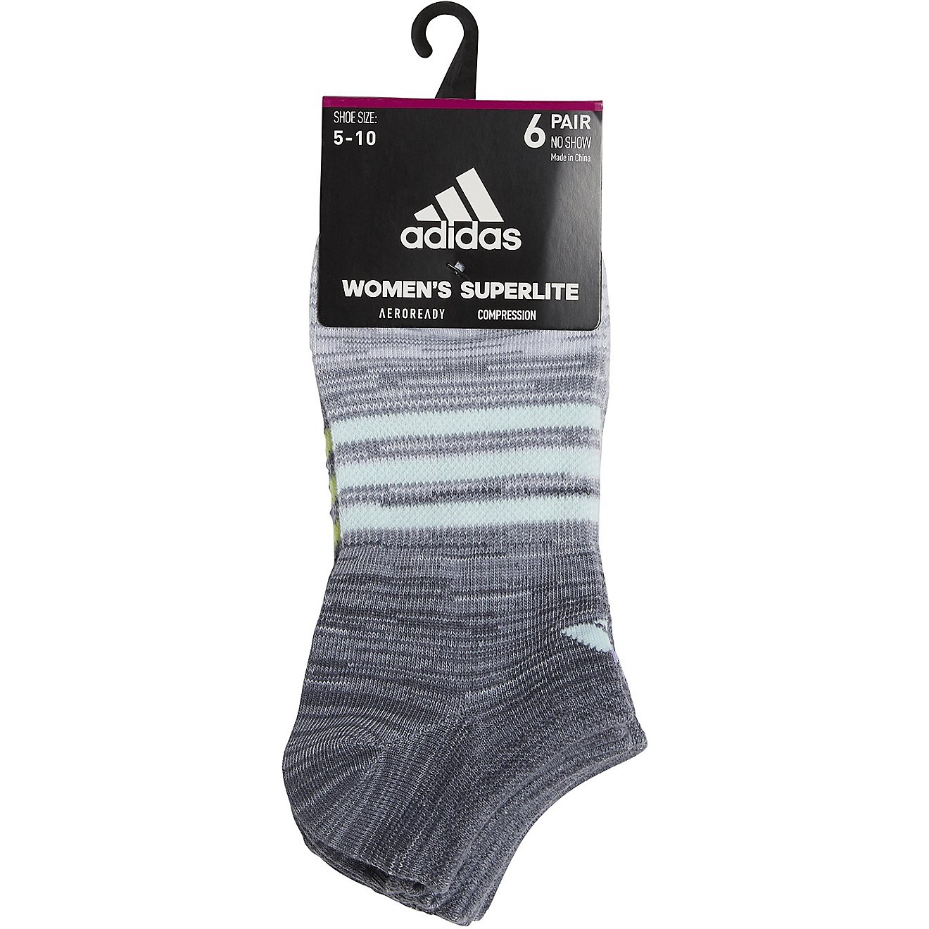 adidas Women's Superlite No-Show Socks 6 Pack                                                                                    - view number 2