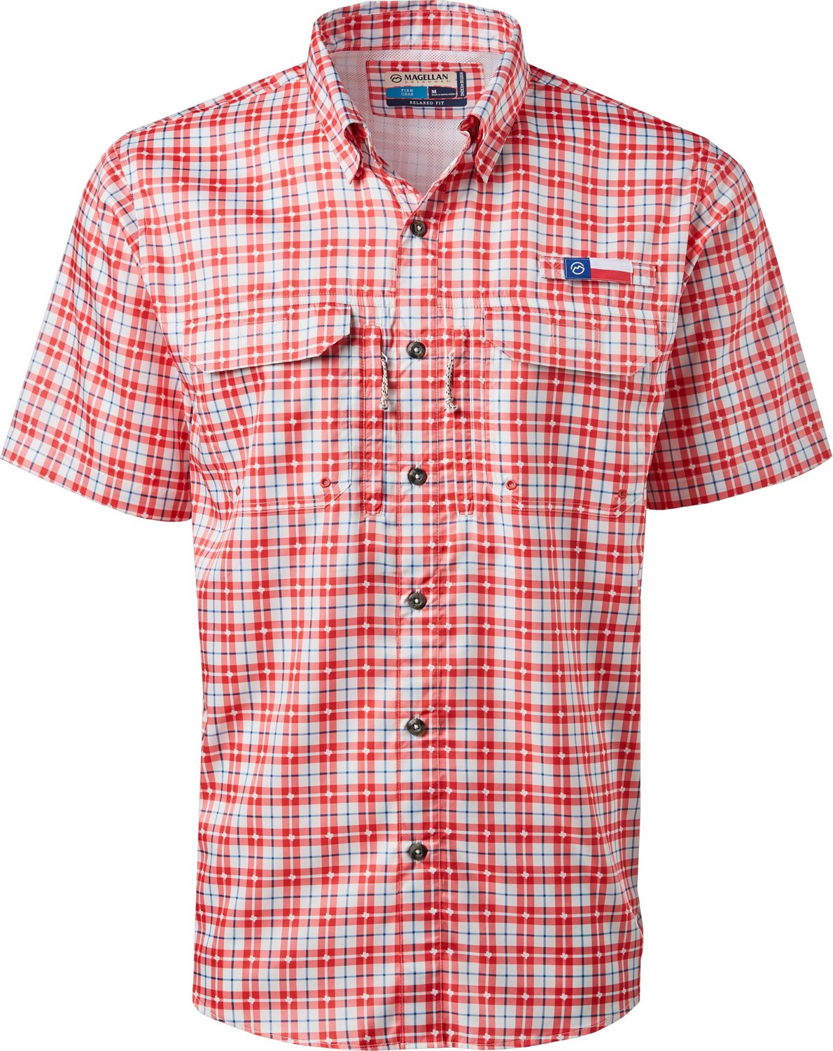 Magellan Outdoors Men's Local State Plaid Texas Short Sleeve Shirt ...