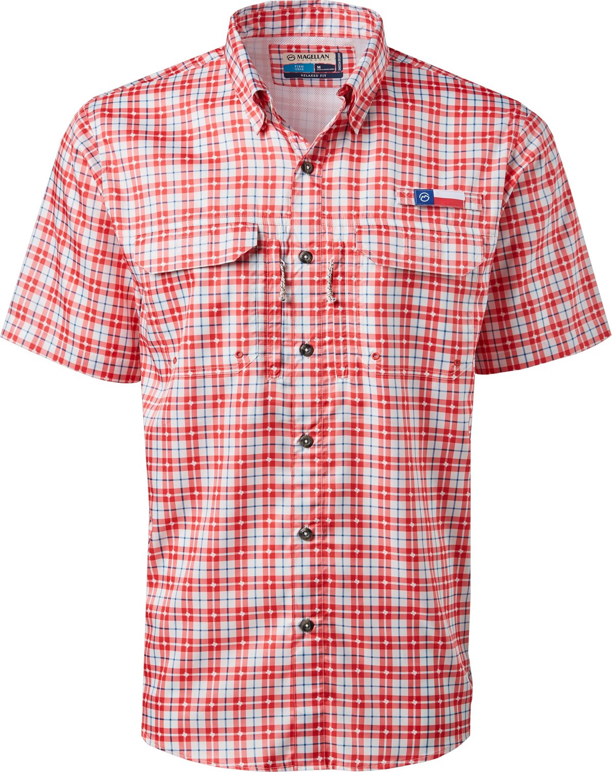 Magellan Outdoors Men's Local State Plaid Texas Short Sleeve Shirt