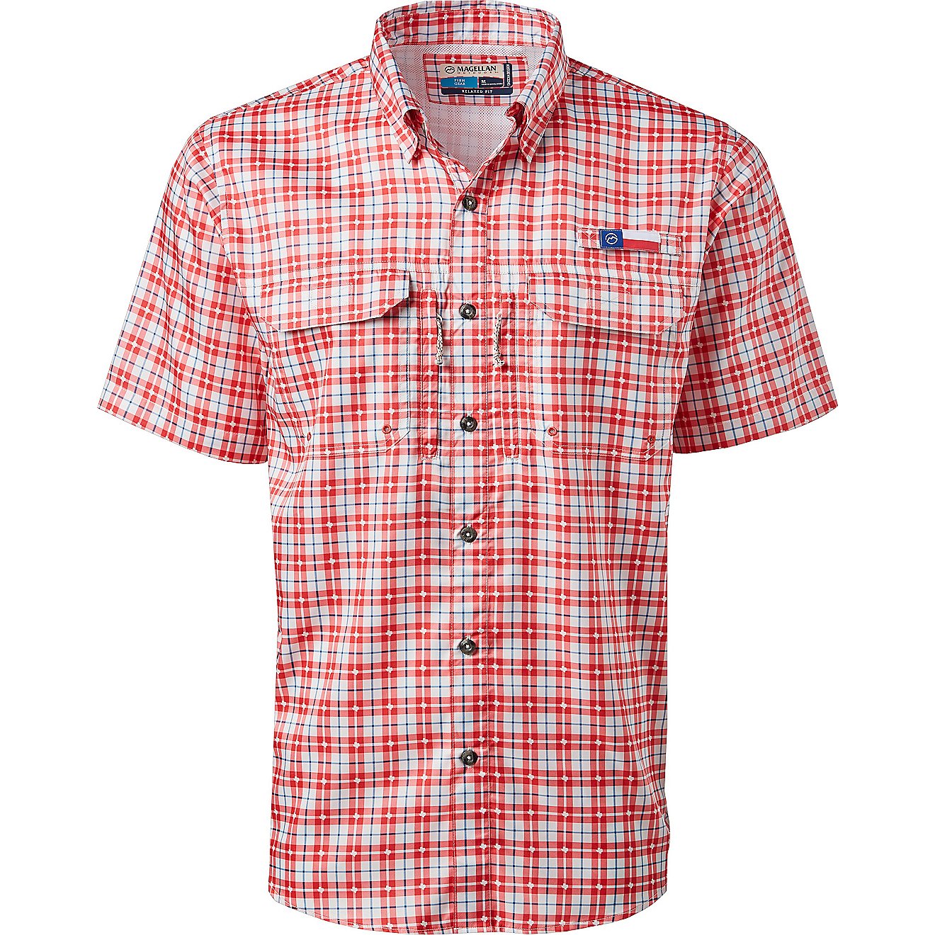 Magellan Outdoors Men's Local State Plaid Texas Short Sleeve Shirt                                                               - view number 1