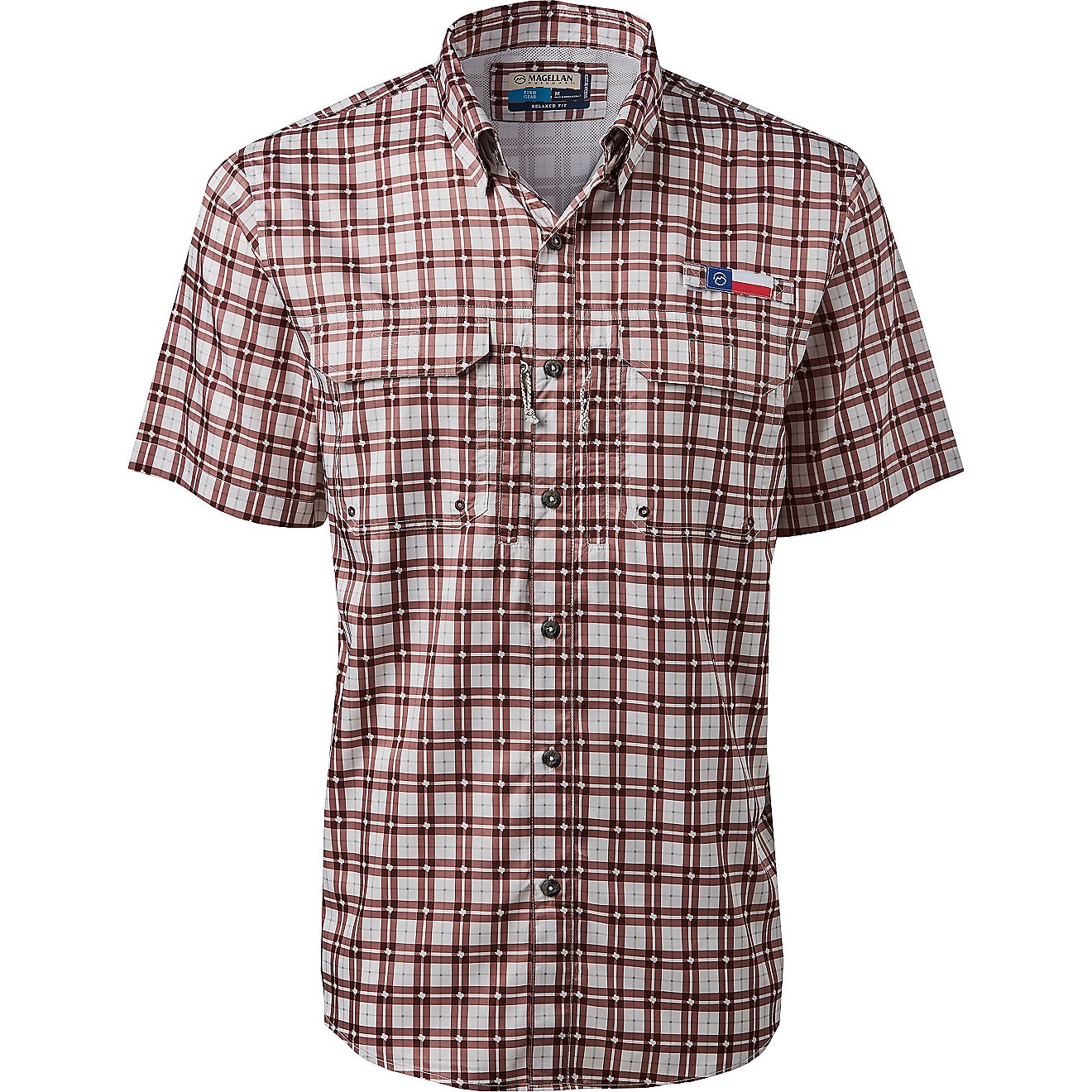Magellan Outdoors Men's Local State Plaid Texas Short Sleeve Shirt                                                               - view number 1