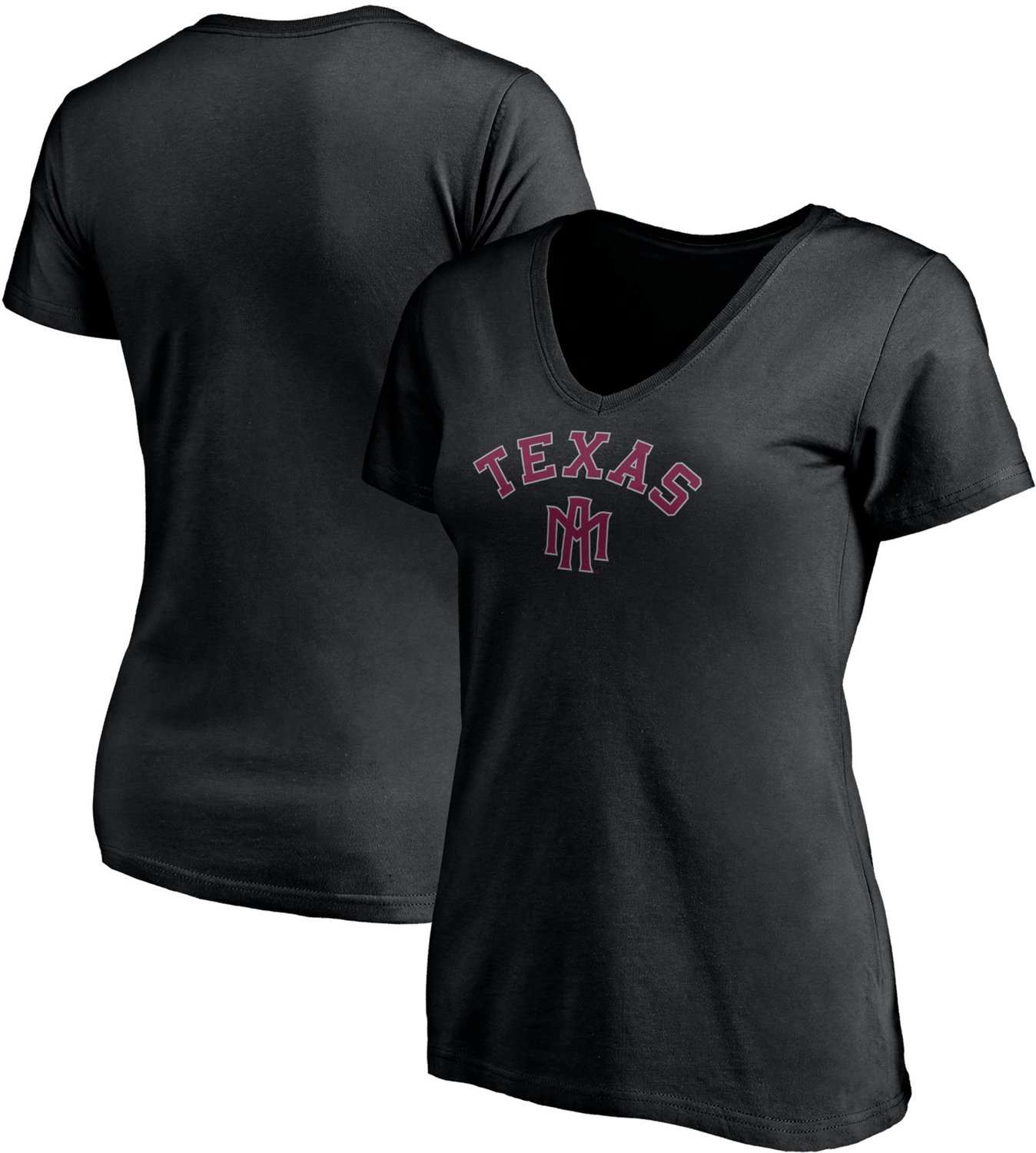 Texas A&M University Women's Team Lockup V-neck Graphic T-shirt | Academy