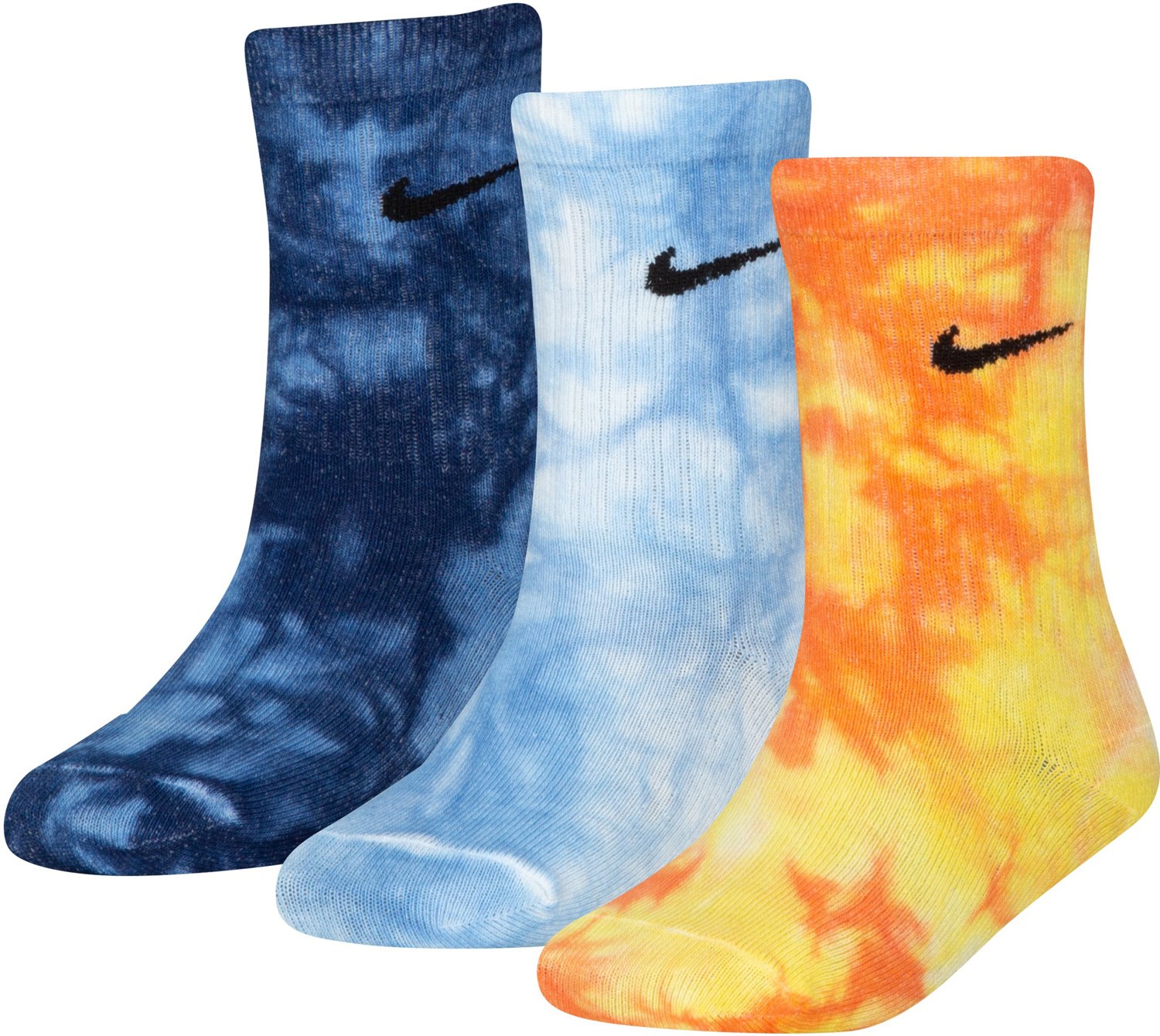 Nike Kids' Tie Dye Crew Socks 3 Pack | Academy