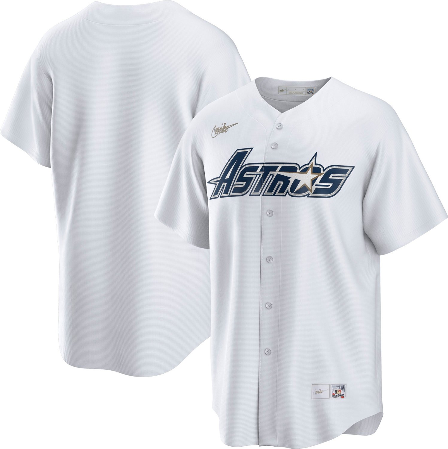 Nike Men's Houston Astros Gold Star Official Cooperstown Jersey Academy