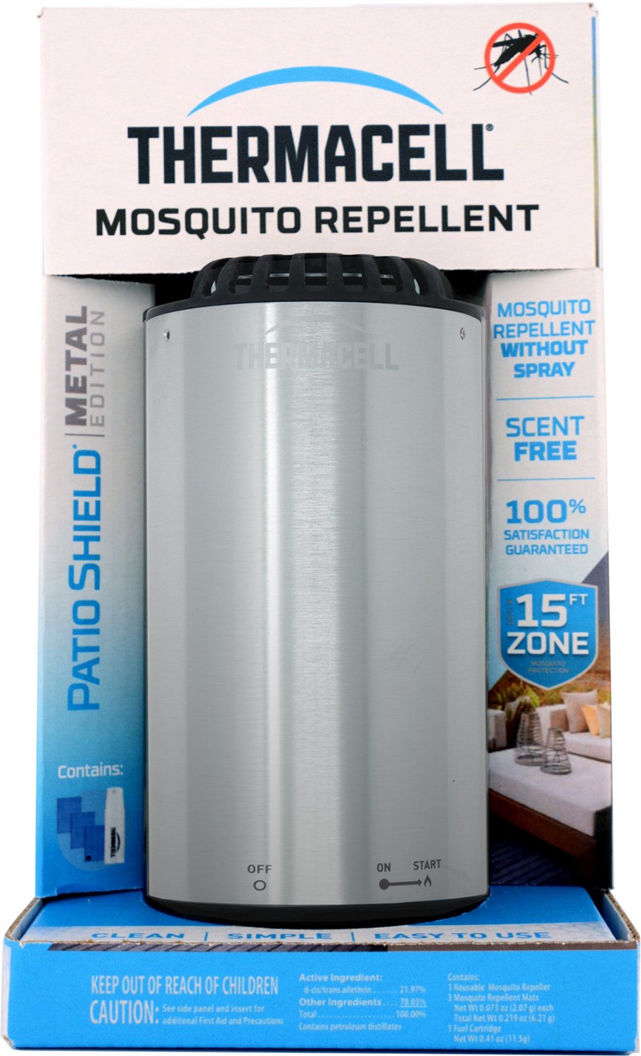 ThermaCELL Patio Shield Metal Edition Mosquito Repellent Academy