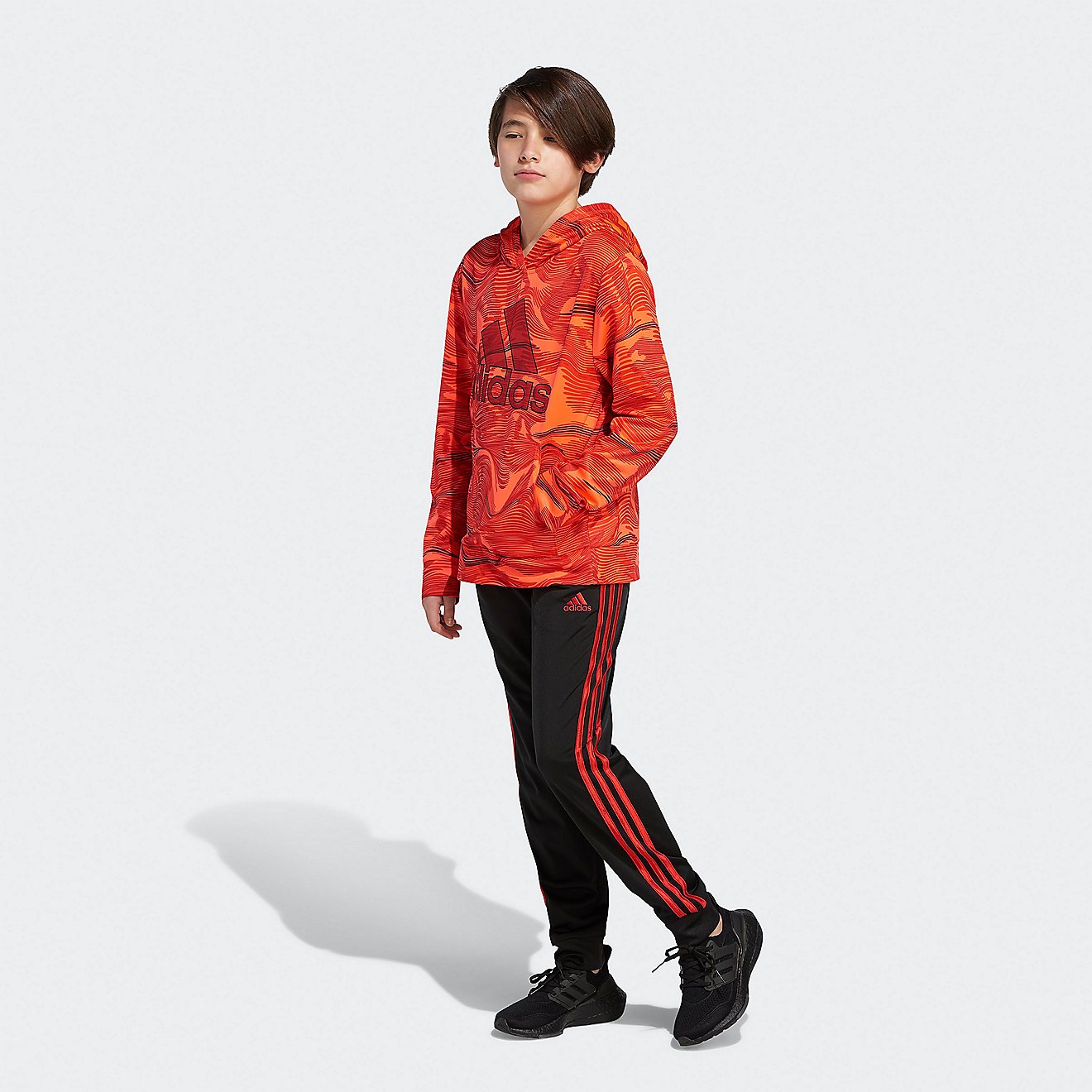 adidas Boys' Allover Print Pullover Hoodie                                                                                       - view number 4