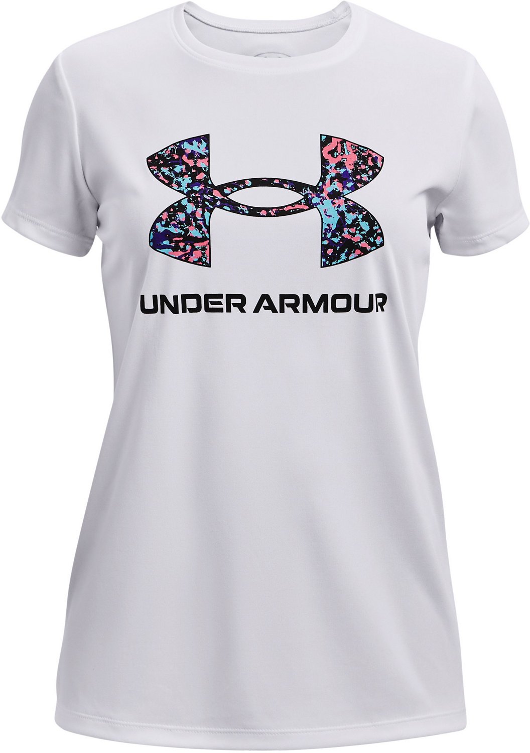 Under Armour Girls' Big Logo Solid Short Sleeve Tshirt Academy