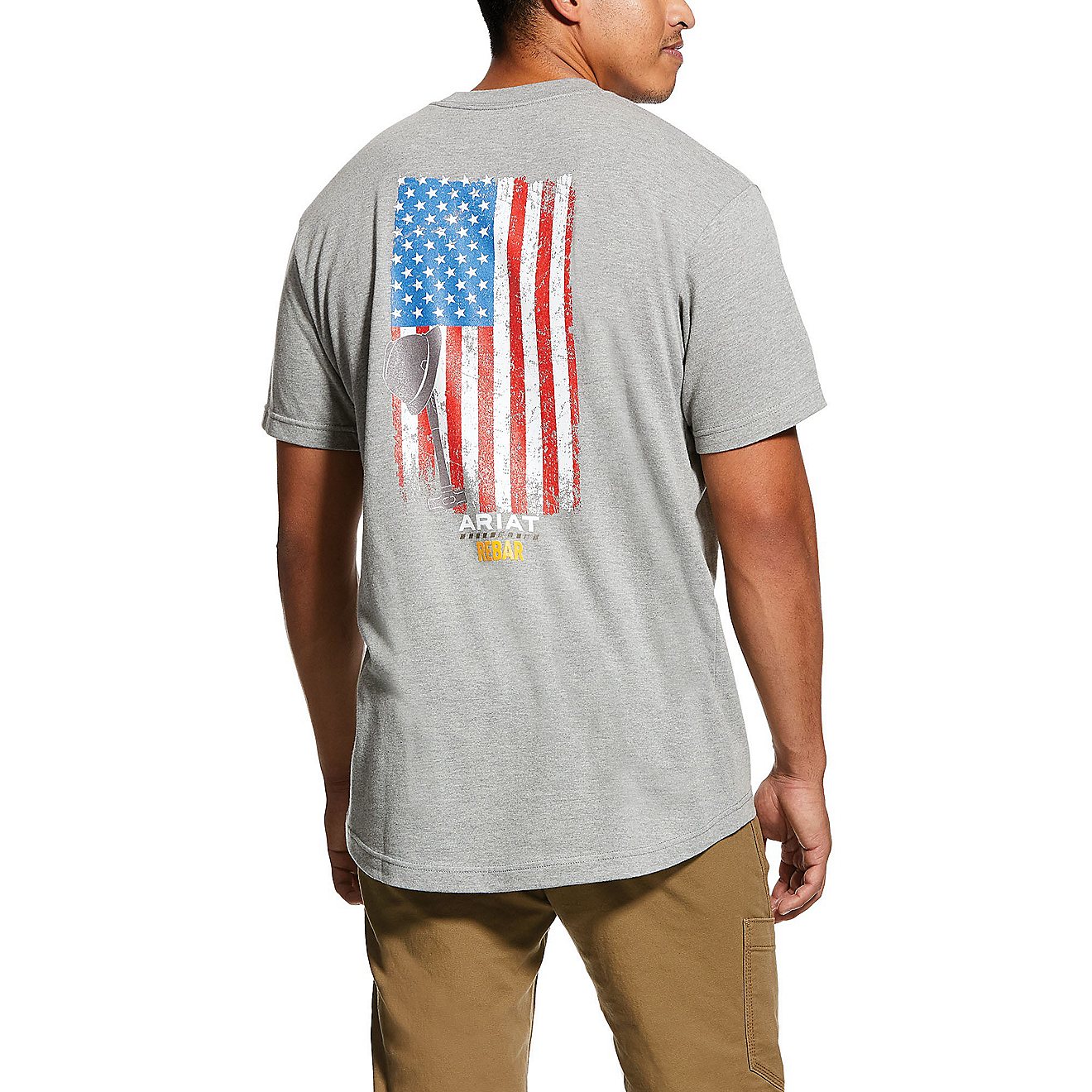 Ariat Men's Rebar Cotton Strong Americana Graphic T-Shirt                                                                        - view number 1