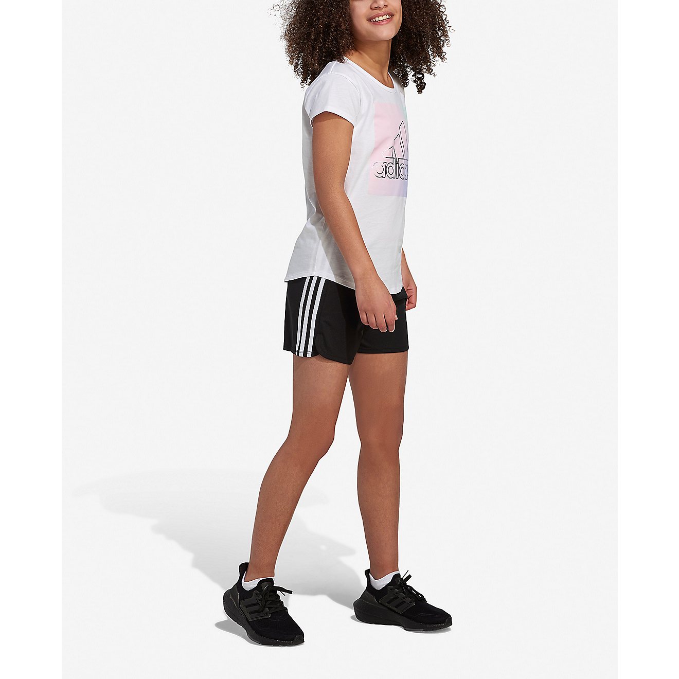 adidas Girls' Scoop Neck Graphic T-Shirt                                                                                         - view number 4