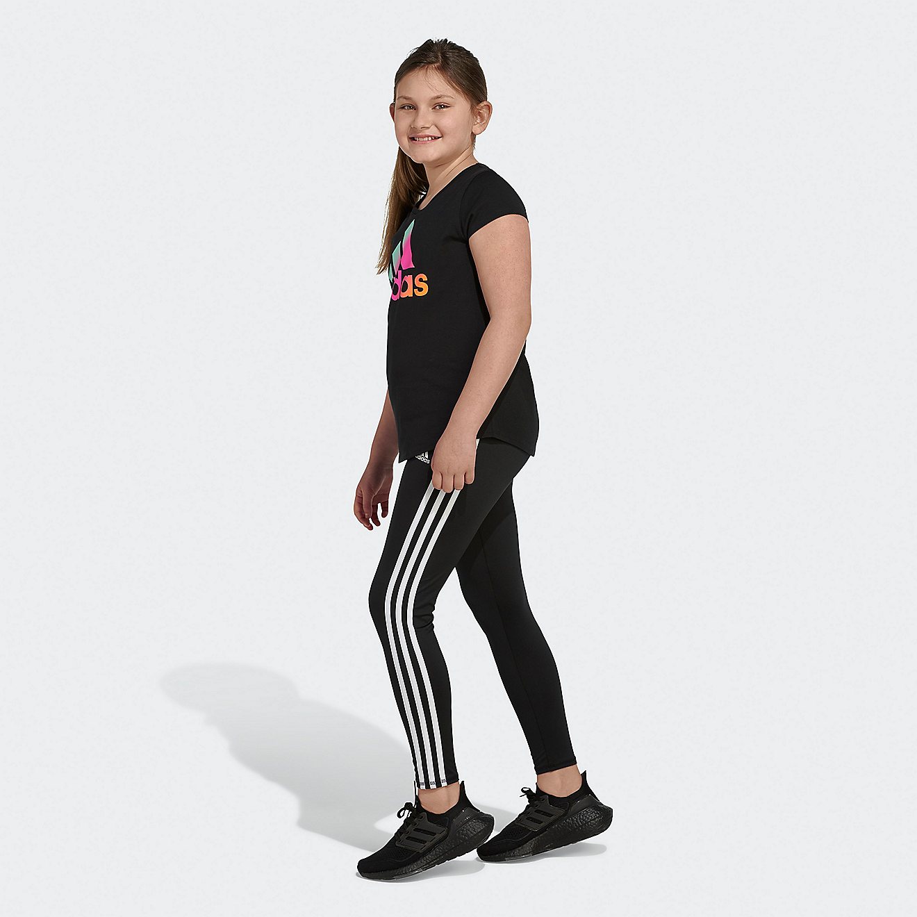 Adidas Extended Size Girls' AEROREADY Long Tights                                                                                - view number 4