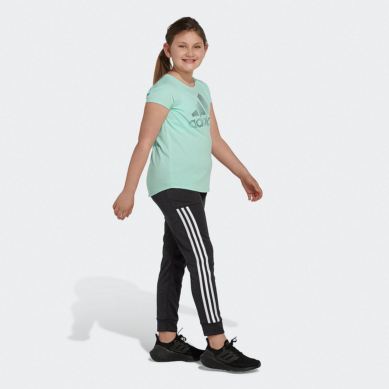 Adidas Extended Size Girls' Scoop Neck T-Shirt                                                                                   - view number 3