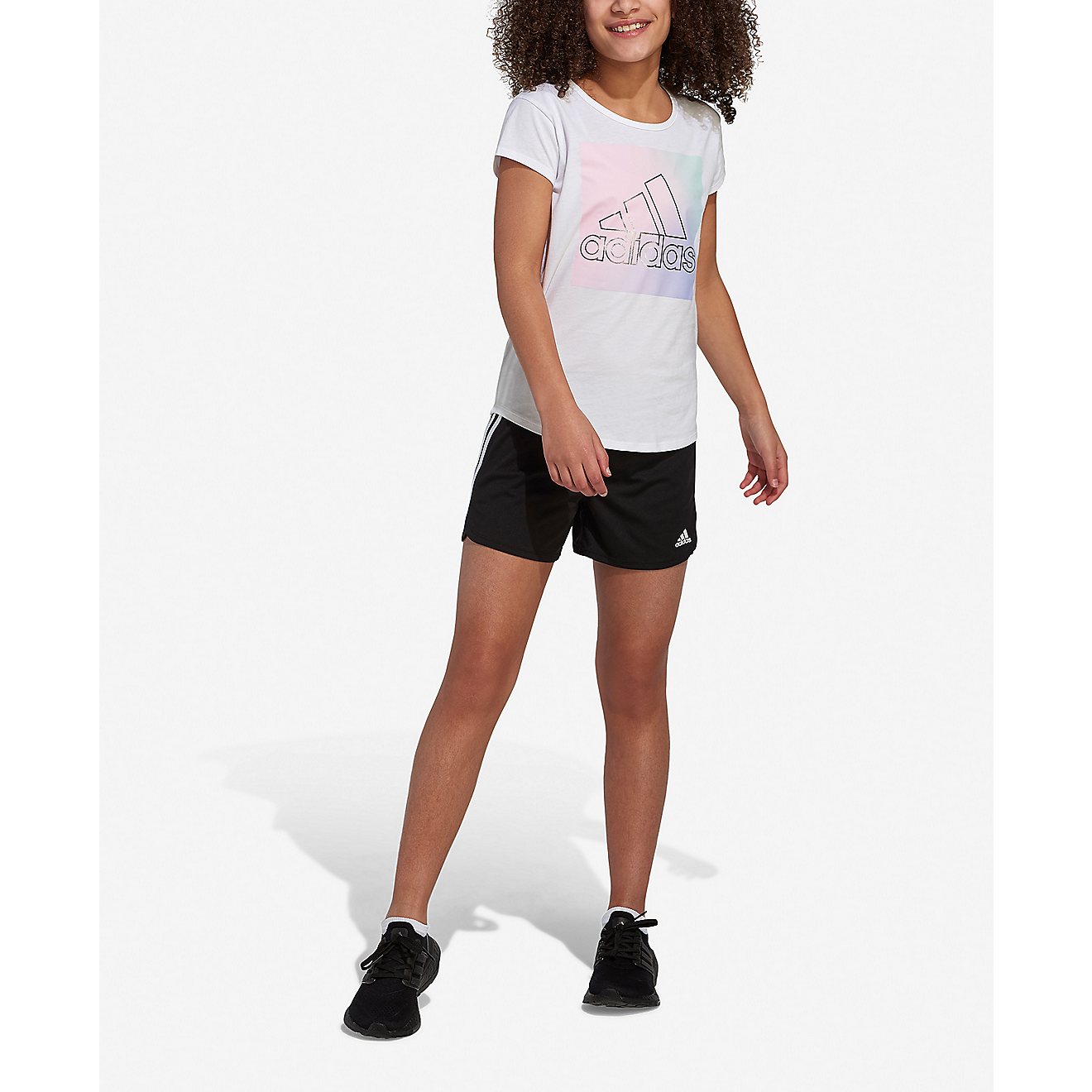 adidas Girls' Scoop Neck Graphic T-Shirt                                                                                         - view number 1