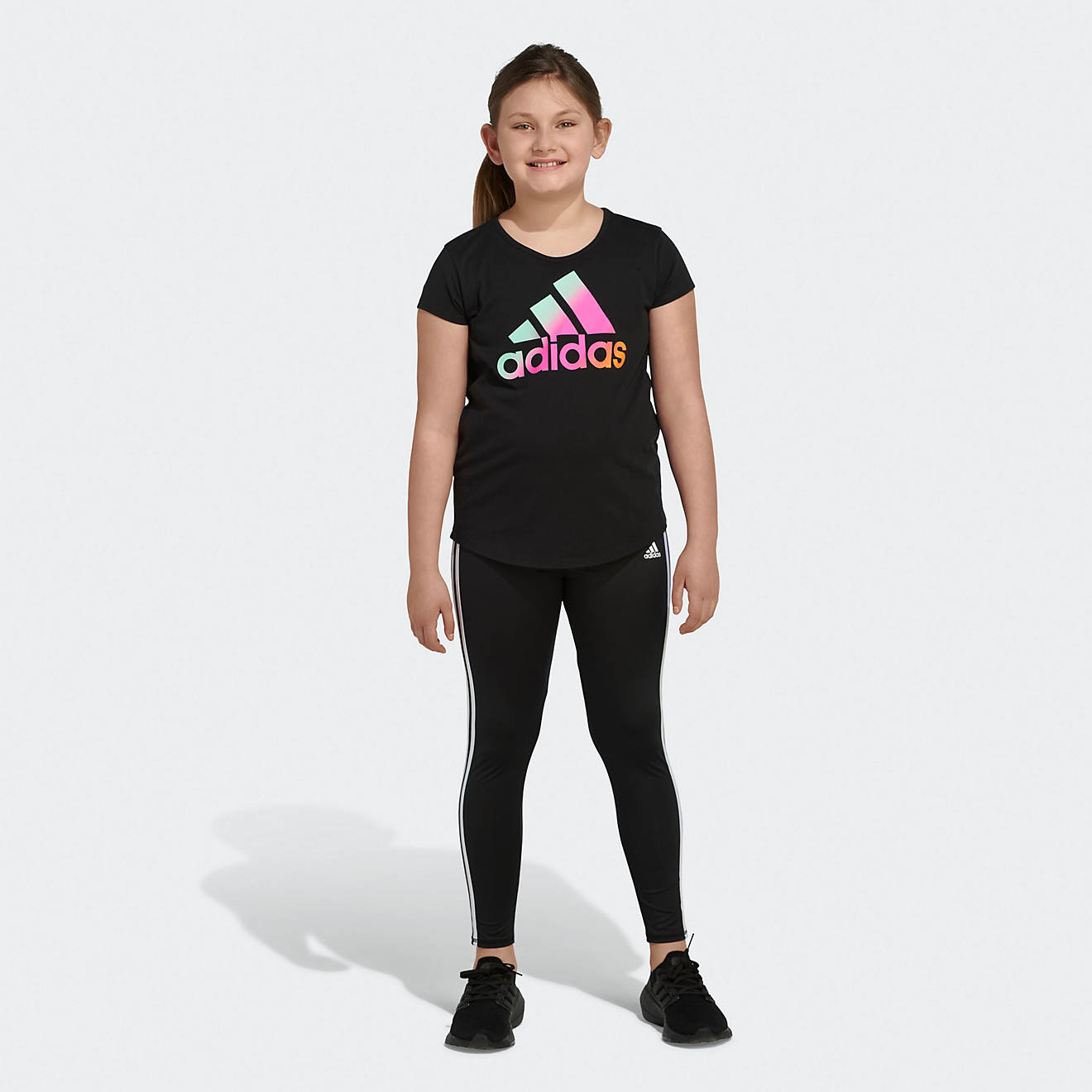 Adidas Extended Size Girls' AEROREADY Long Tights                                                                                - view number 1