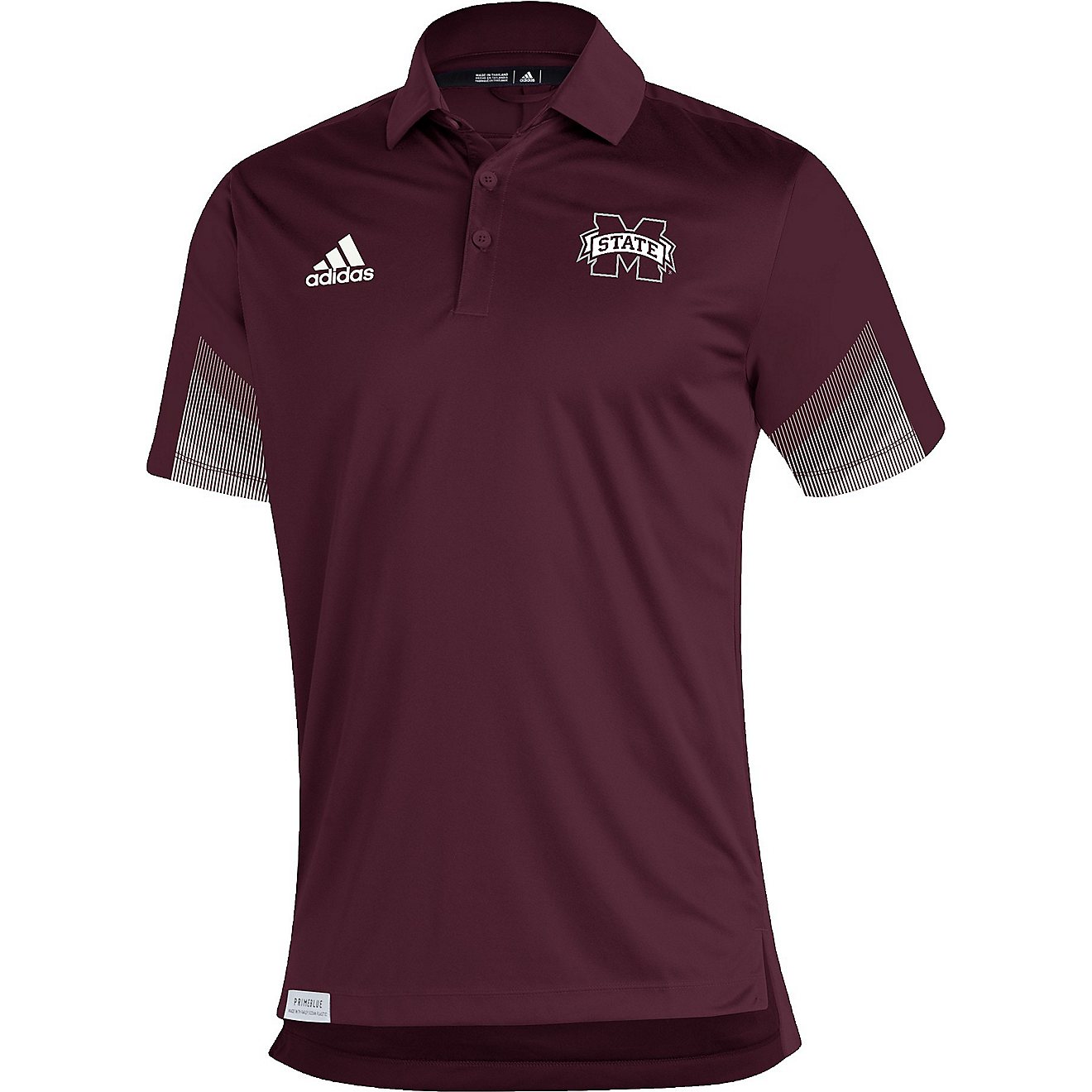 adidas Men's Mississippi State University Sideline 21 Primeblue Polo Shirt                                                       - view number 1