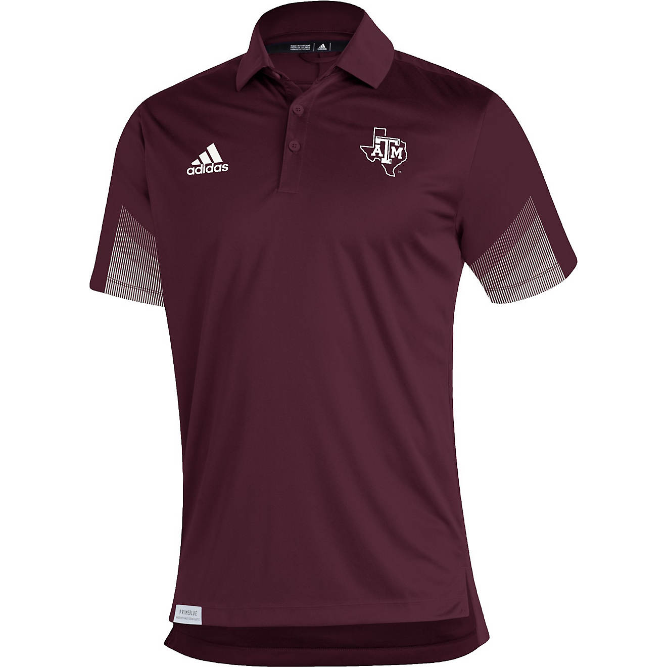 adidas Men's Texas A&M University Sideline 21 Primeblue Polo Shirt                                                               - view number 1