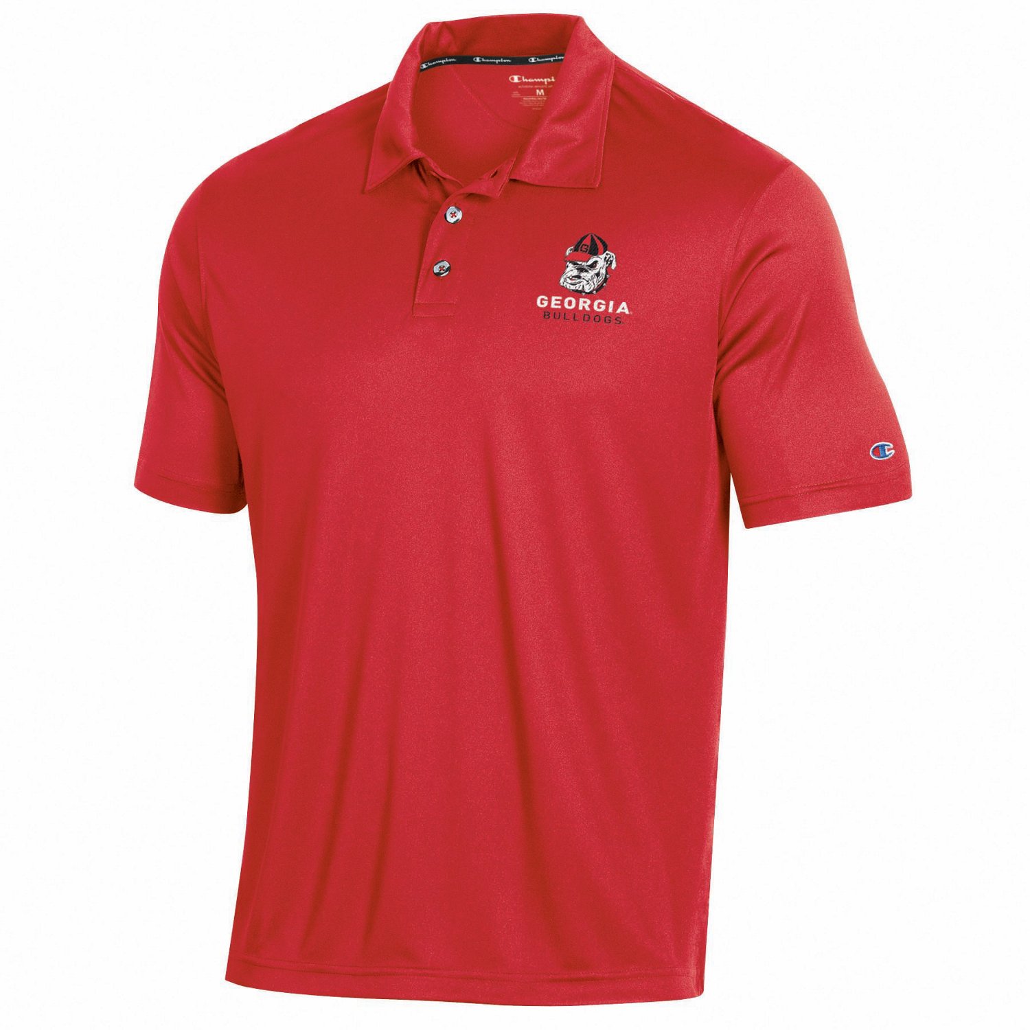 Champion Men's University of Georgia Impact Short Sleeve Polo Shirt ...