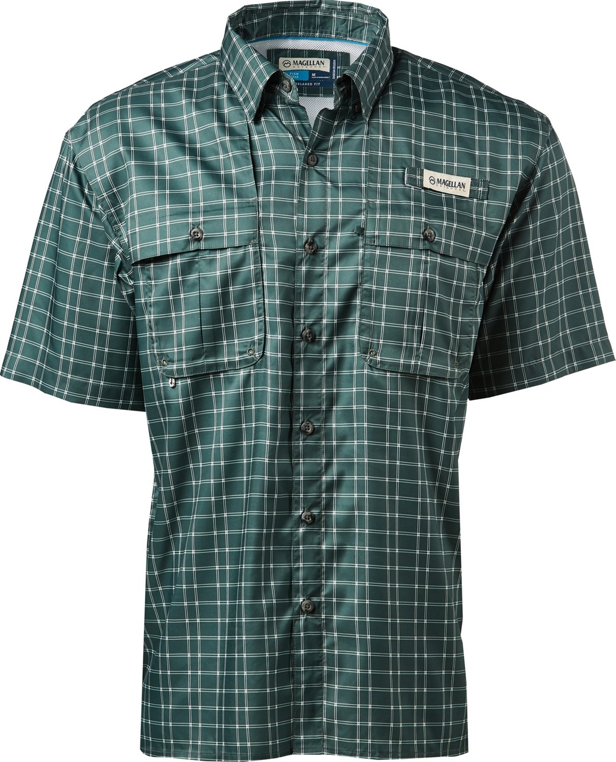 Magellan Outdoors FishGear Men's Aransas Pass Plaid Short Sleeve ...