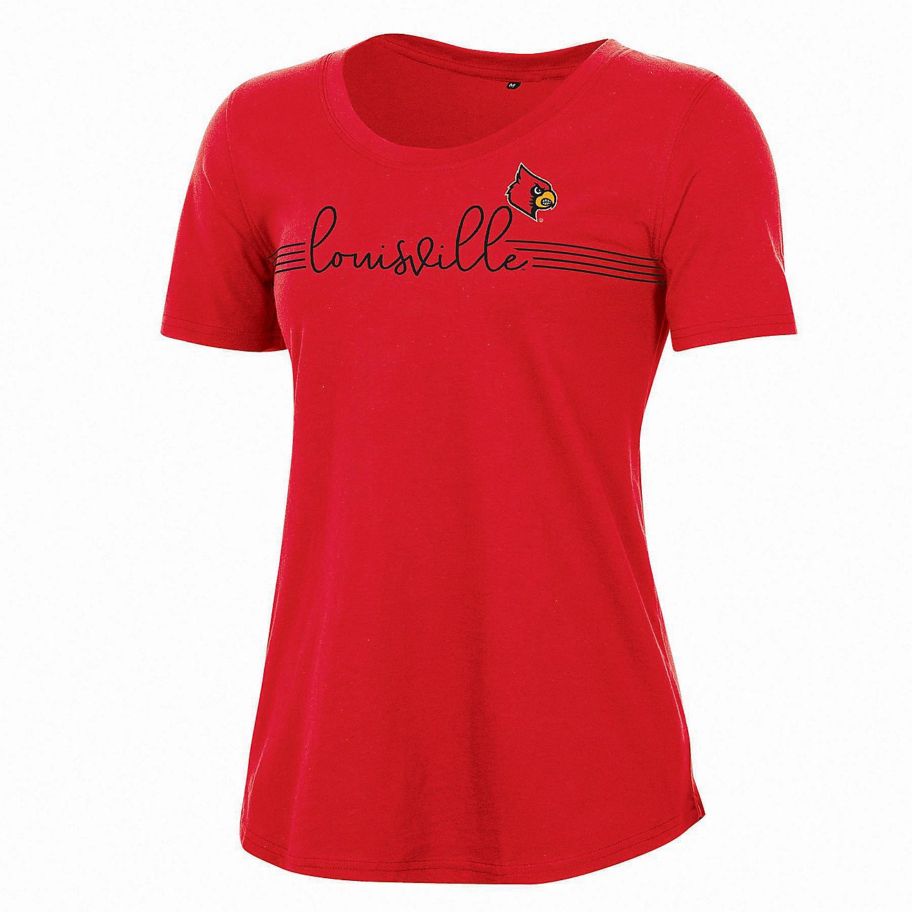 Champion Women's University of Louisville Relaxed Script Scoop Neck Short Sleeve T-shirt                                         - view number 1