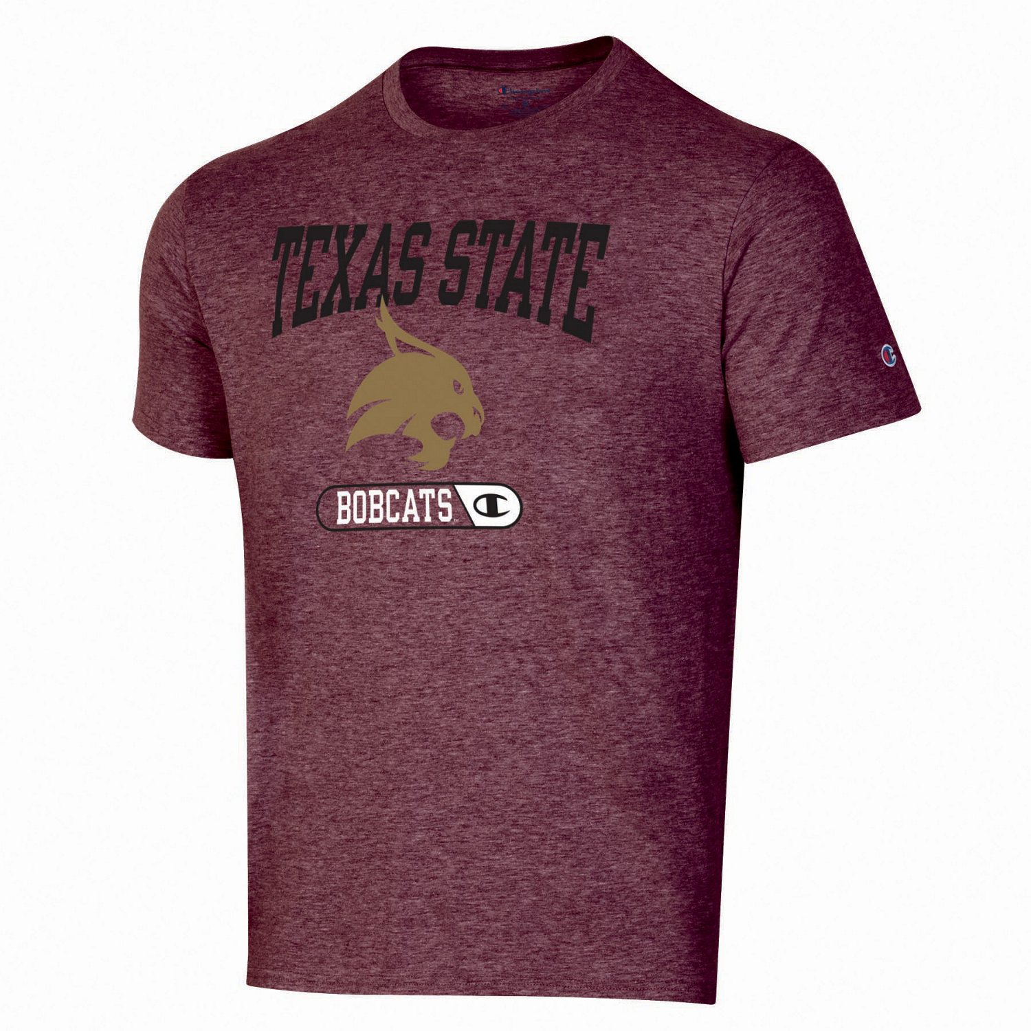 Champion Men's Texas State University Heathered Stripe Short Sleeve T 