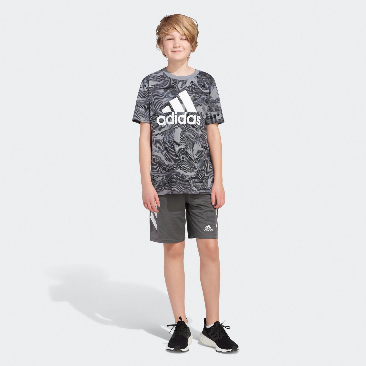 adidas Boys' Allover Print T-Shirt | Academy