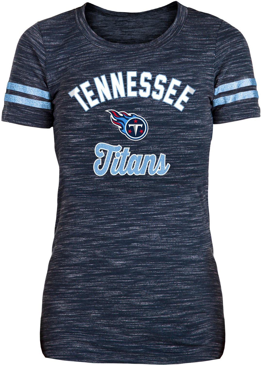 New Era Women's Tennessee Titans Space Dye Short Sleeve Scoop Neck TShirt Academy
