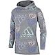 Adidas Girls' Allover Print Heather Hooded Long Sleeve Shirt                                                                     - view number 1 image
