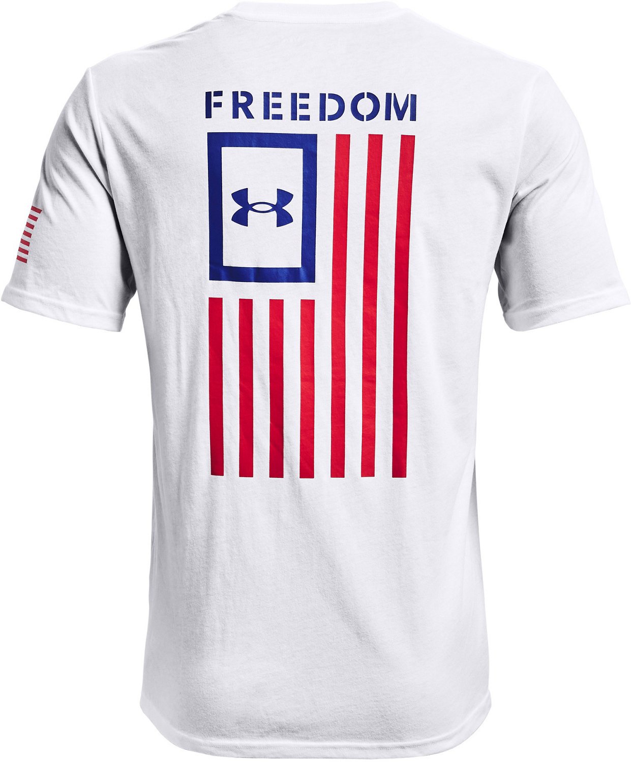 Under Armour Men's New Freedom Flag T-Shirt, White (101)/Royal, 3X-Large
