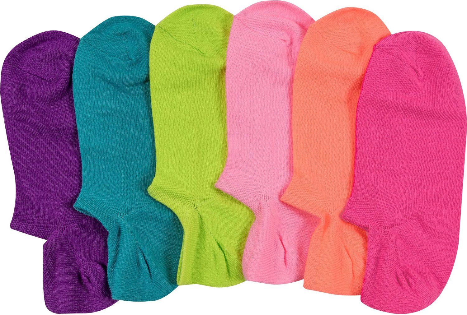 BCG Women’s Footie Ultimate Hidden Brights No Show Socks 6 Pack | Academy