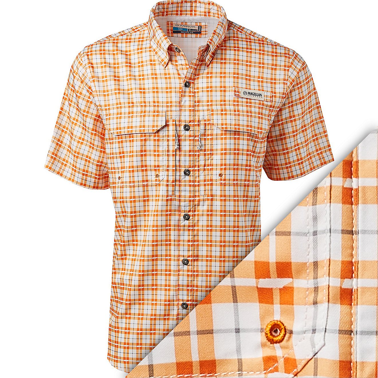 Magellan Outdoors Men's Local State Plaid Tennessee Short Sleeve Shirt                                                           - view number 3