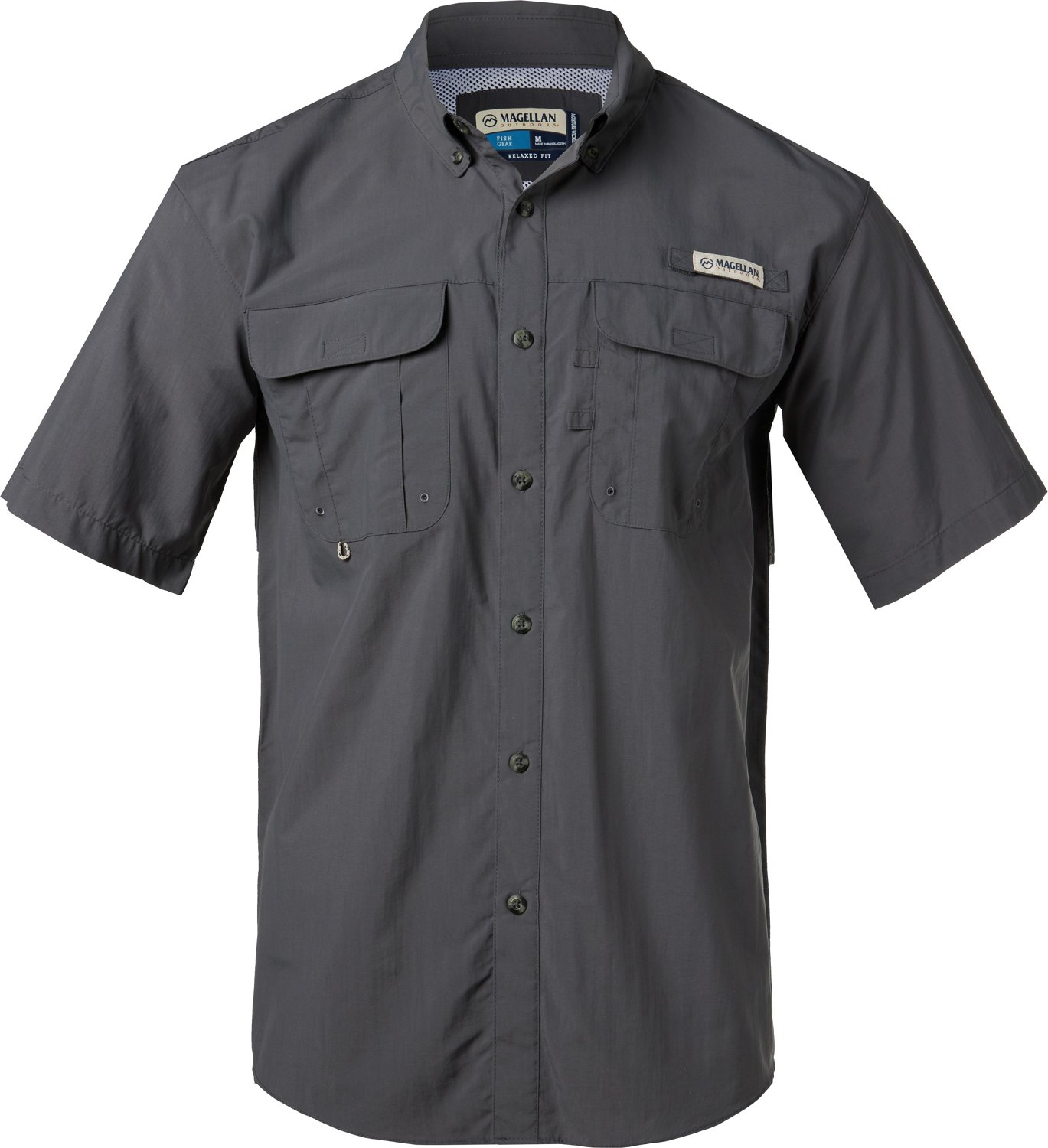 Magellan Outdoors Men's Laguna Madre Solid Short Sleeve Fishing Shirt ...