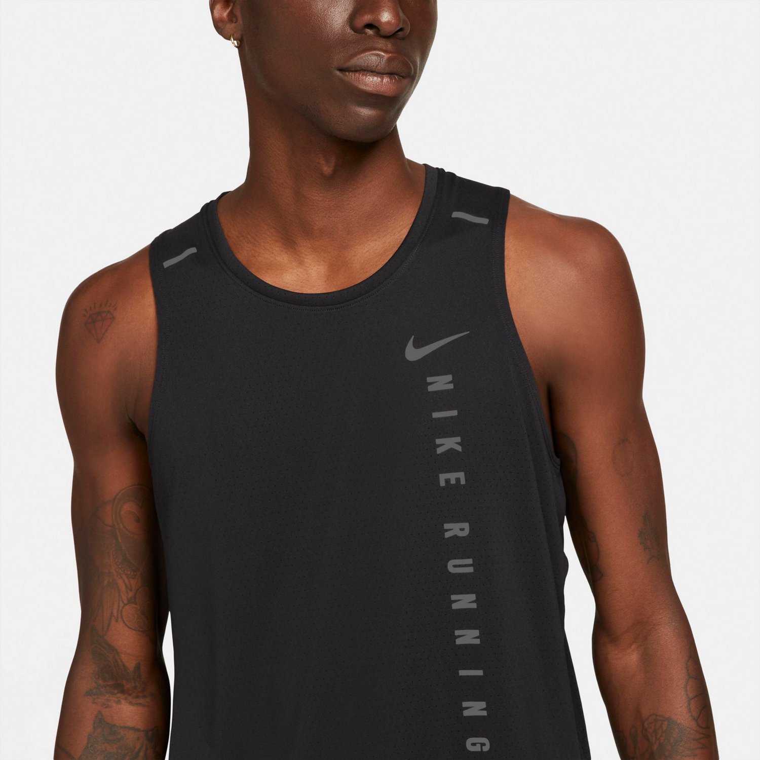 Nike Men's DriFIT Run Division Miler Emboss Running Tank Top Academy