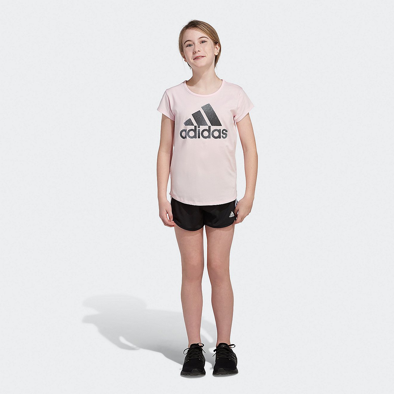 adidas Girls' Scoop Neck Graphic T-Shirt                                                                                         - view number 1