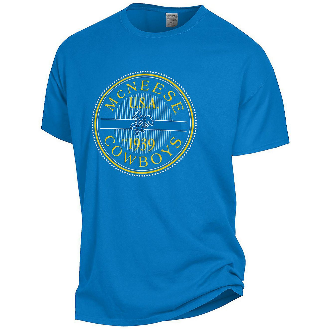 Comfort Wash Men's McNeese State University Circle Stripe Short-Sleeve T-shirt                                                   - view number 1