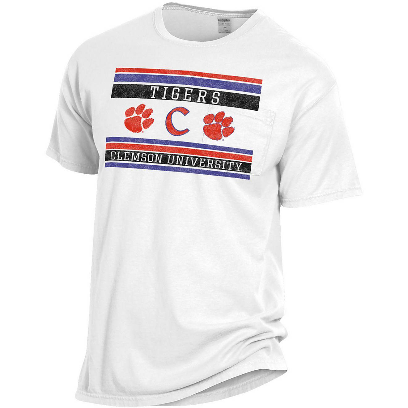 Comfort Wash Men's Clemson University Mascots Short-Sleeve Pocket T-shirt                                                        - view number 1