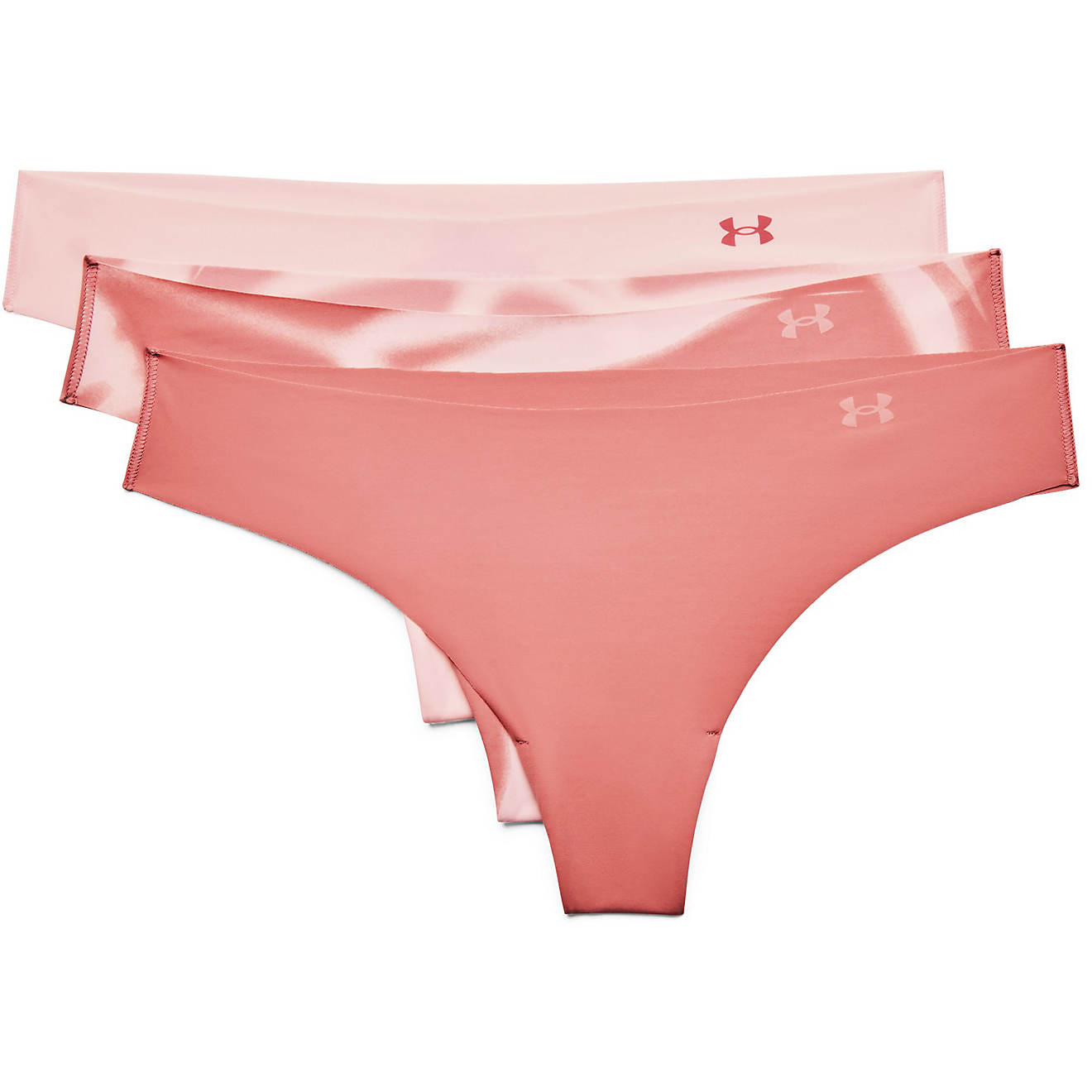 3 Pack Under Armour Womens Pure Stretch Thong Printed Underwear